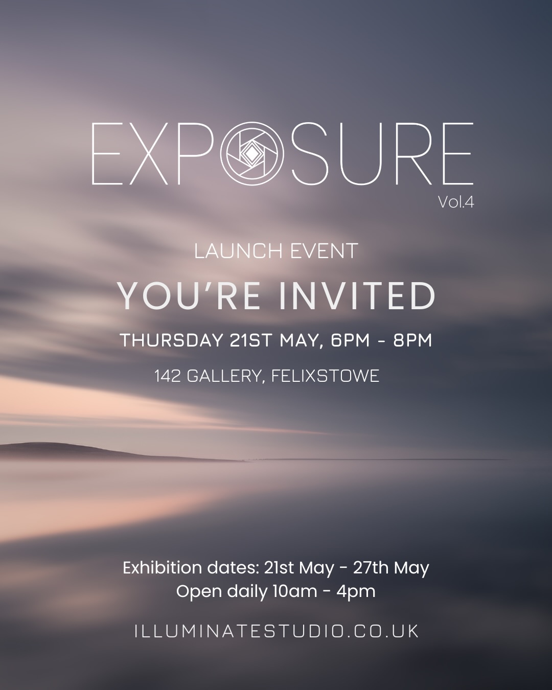 You’re invited ✨
Our fourth EXPOSURE exhibition - featuring 15 photographic artists ✨
Thursday 21st May, 6pm - 8pm
142 Gallery, Felixstowe
Everyone is welcome to come along!
You’ll be able to get your hands on our Zine, meet the artists involved and have a wonderful evening full of great company and yummy refreshments ✨
Not to be missed so save that date!
RSVP via the link in our bio 👆🏼
Background image by @liamfrankland ✨
Zine image by @_cristisara
#exhibition #exposure #suffolkexhibition #exhibit