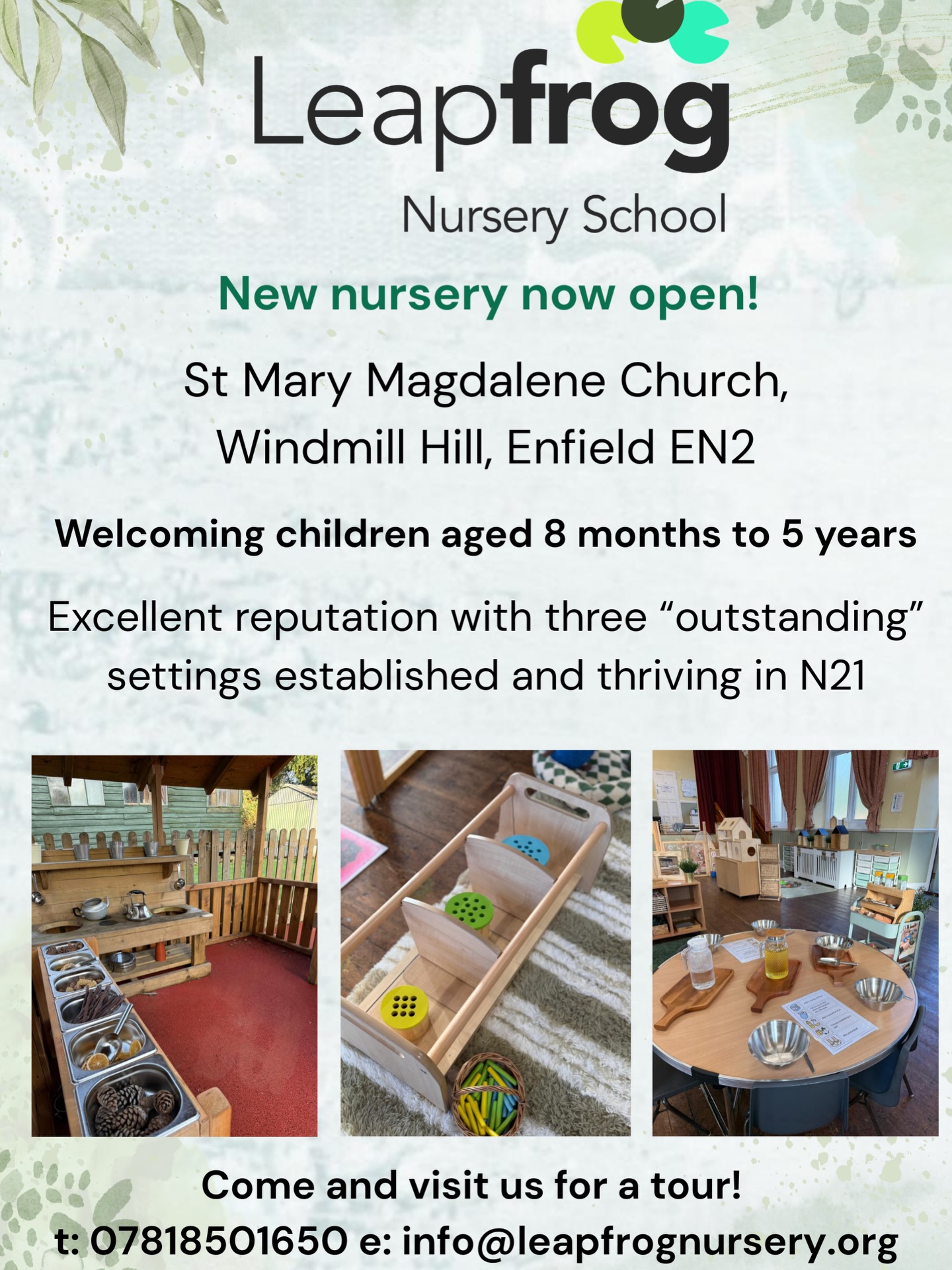 Now enrolling!!
Come explore our brand-new nursery!
Book your tour today! 🧸📚
#eyfs #enfield #nursery #earlyyears