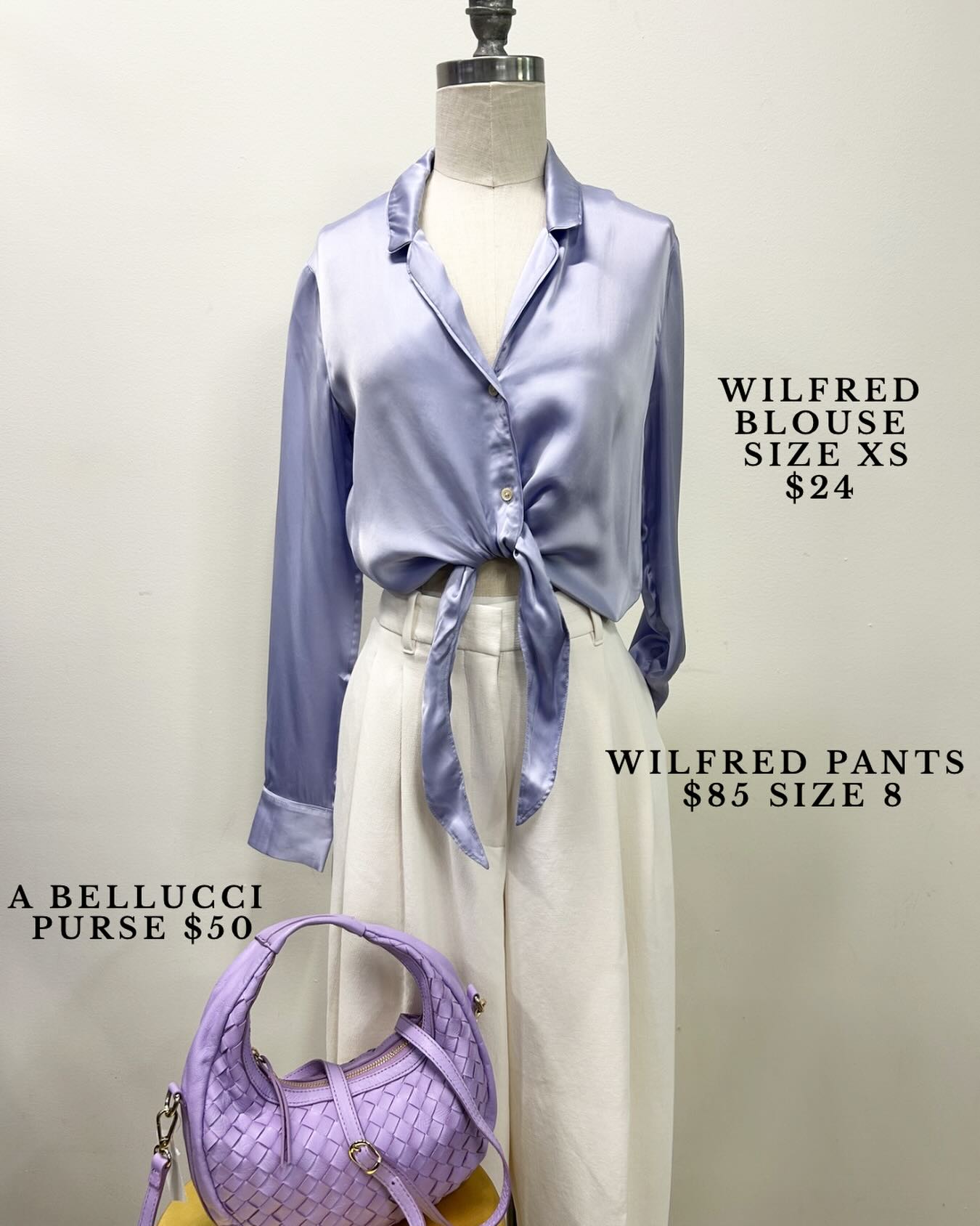 This weave handbag is so adorable with this outfit!