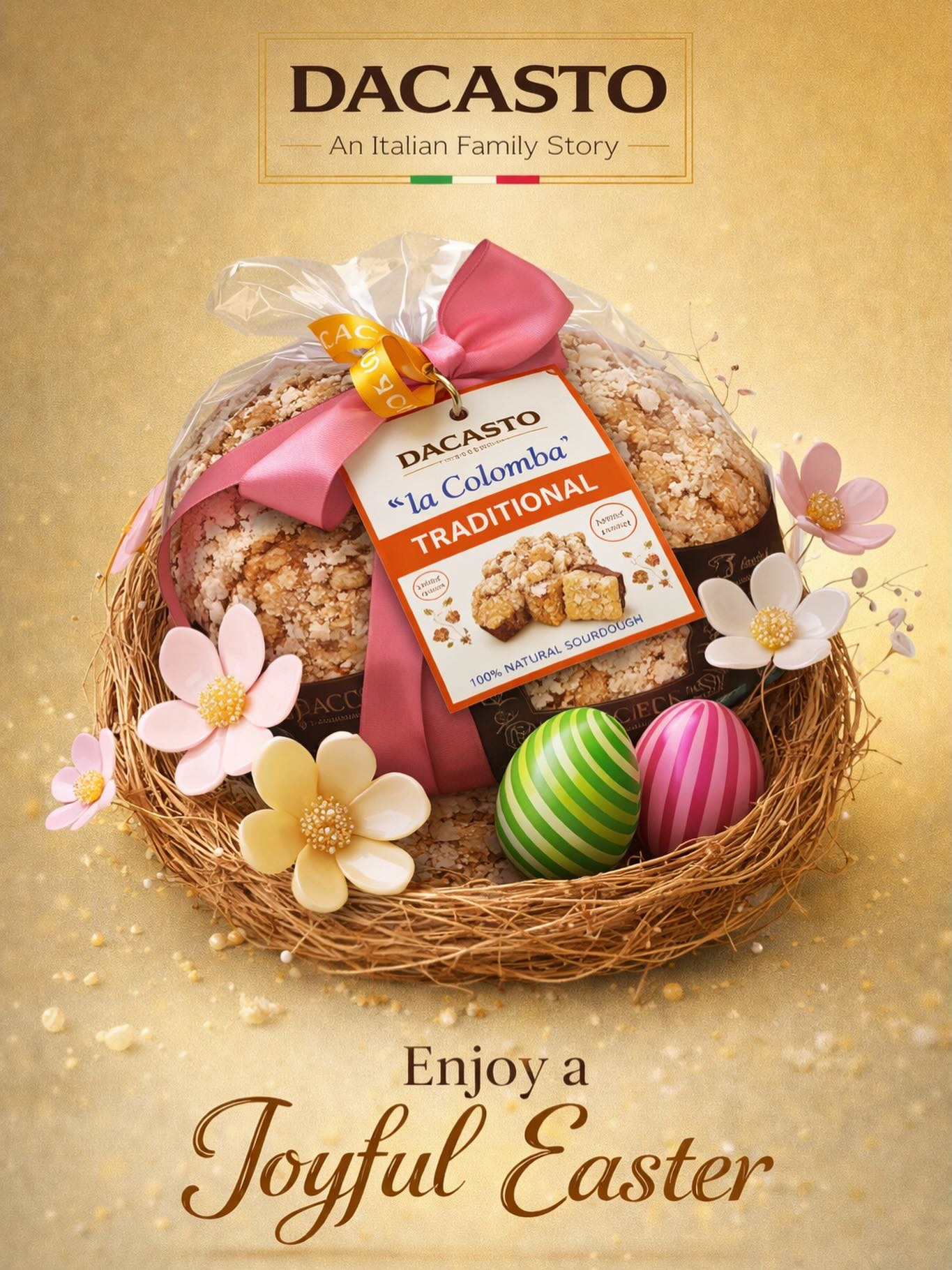 Make your Easter table even sweeter with Dacasto’s traditional Colomba.
A timeless Italian favourite for joyful gatherings. #Dacasto #HappyEaster #EasterTreats #ItalianTradition #Colomba TorontoFood EasterTable SweetMoments