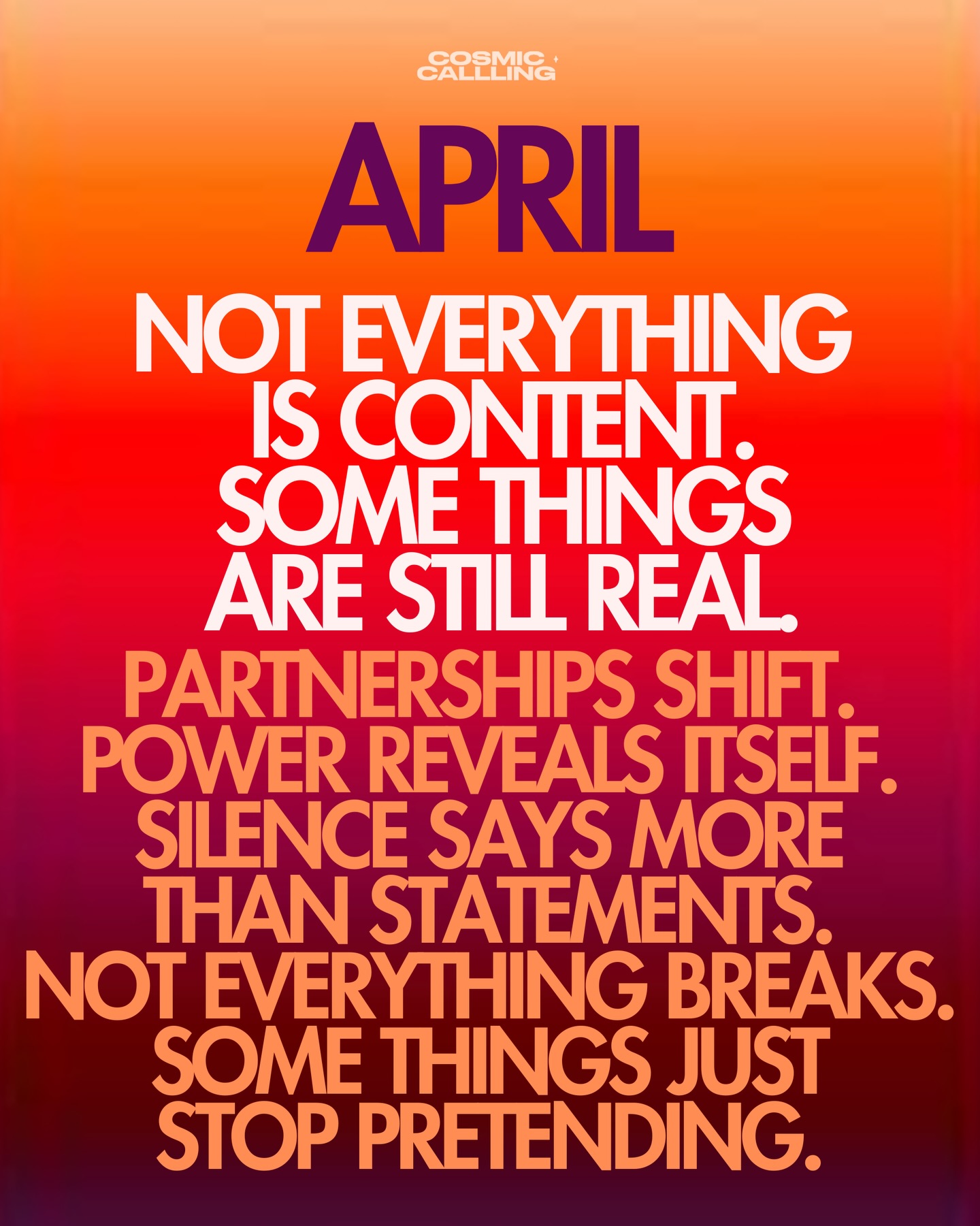 You can keep it cute.
Or you can keep it honest.
April prefers the second. ❤️🔥 (Read for your ascendant + sun)
Full April horoscopes → link in bio 🛸
#aprilhoroscope #ariesseason #newmooninaries #uranusingemini #fullmooninlibra