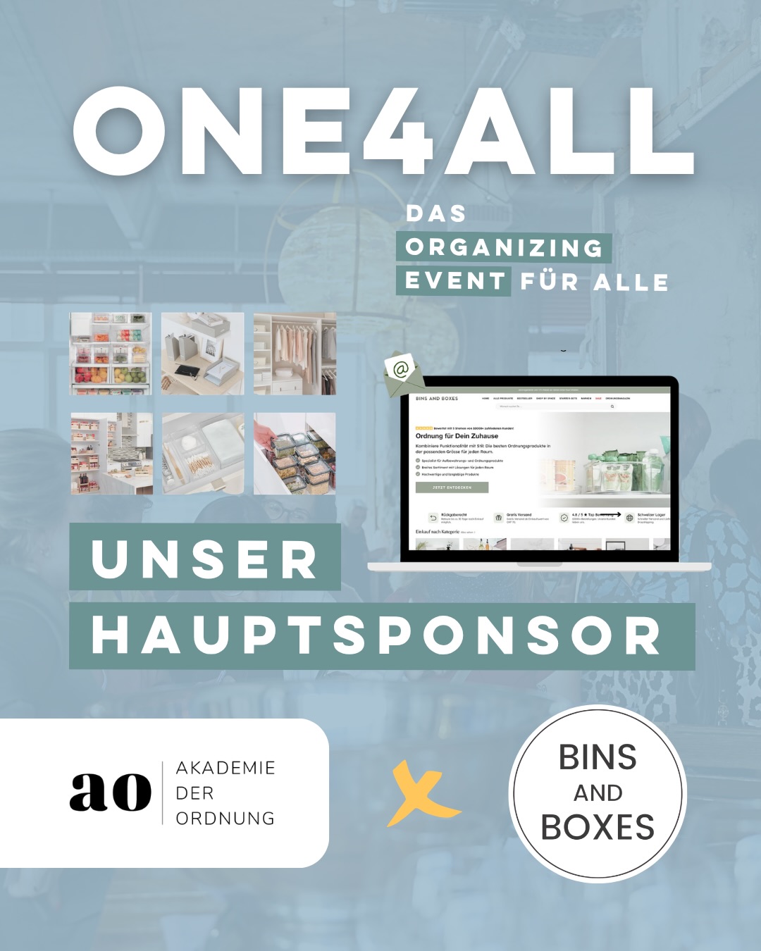 WIR STELLEN EUCH UNSEREN HAUPTSPONSOR VOR ⤵️
Ein Event wird erst dann wirklich besonders, wenn die richtigen Menschen und Partner zusammenkommen. 💛
Für unser ONE 4 ALL – Das Organizing Event für alle im September freuen wir uns ganz besonders, einen starken Hauptsponsor an unserer Seite zu haben:
👉 Bins and Boxes @bins.and.boxes
Wer steckt hinter Bins and Boxes?
Bins and Boxes ist ein Schweizer Unternehmen, das sich auf durchdachte Aufbewahrungslösungen spezialisiert hat.
Was sie besonders macht:
✨ funktionale & stilvolle Ordnungsprodukte
✨ durchdachte Systeme für mehr Struktur im Alltag
✨ praktische Lösungen, die auch ästhetisch überzeugen
Genau das, was auch im Professional Home Organizing eine zentrale Rolle spielt:
👉 Ordnung, die langfristig funktioniert und sich gut anfühlt.
Wir lieben die Verbindung aus System, Klarheit und Design.
Das ONE 4 ALL Event bringt Menschen zusammen, die Ordnung nicht nur als „Aufräumen“, sondern als echte Veränderung und Beruf(ung) sehen.
Mit Bins and Boxes haben wir einen Partner an unserer Seite, der diese Vision teilt und unterstützt.
Gemeinsam schaffen wir ein Event, das inspiriert, verbindet und neue Perspektiven eröffnet.
Das ONE 4 ALL Event im September rückt immer näher
und wir freuen uns riesig, diesen Weg gemeinsam mit so starken Partnern zu gehen.
👉 Bleib dran für weitere Sponsoren rund um das Event!
Verrate uns noch: hast du bereits ein Ticket für das Event? 🥳
ORGANIZING EVENT
ORDNUNG & STRUKTUR
ORDNUNGSCOACH
PROFESSIONAL ORGANIZING
HOME ORGANIZING
#ordnungscoach #ordnungalsberuf #homeorganizing #communityevent