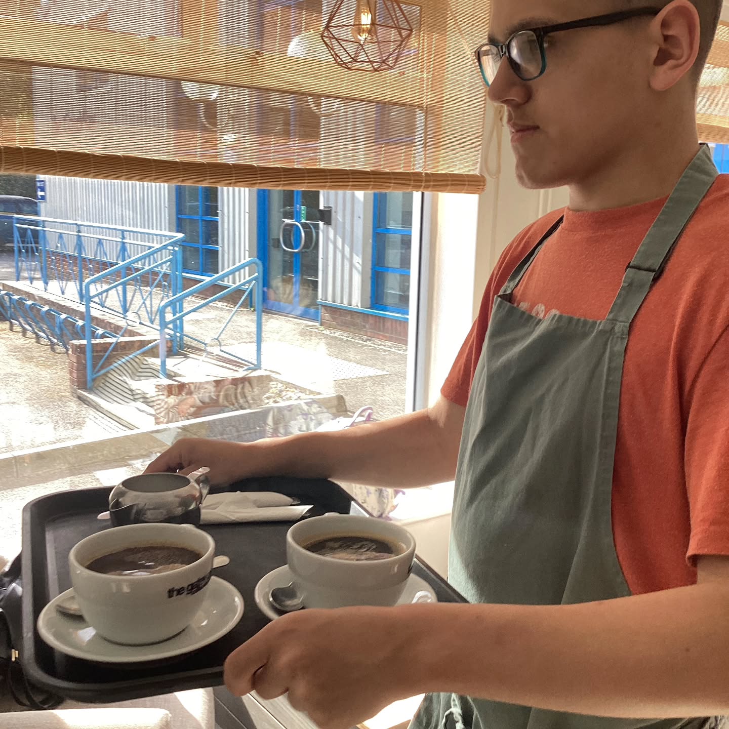 Class 4 visited the Gateway Café to see Szymon in action on his work experience placement and find out about the different jobs that café workers have to do.
Szymon did a fantastic job of welcoming us to the café, serving us our drinks and cakes, and keeping the café clean. Class 4 and all the staff are very proud of him.
It was also a wonderful surprise to be joined by Mrs Felstead, Mrs Barratt, Mrs Berryman and Miss Marks!