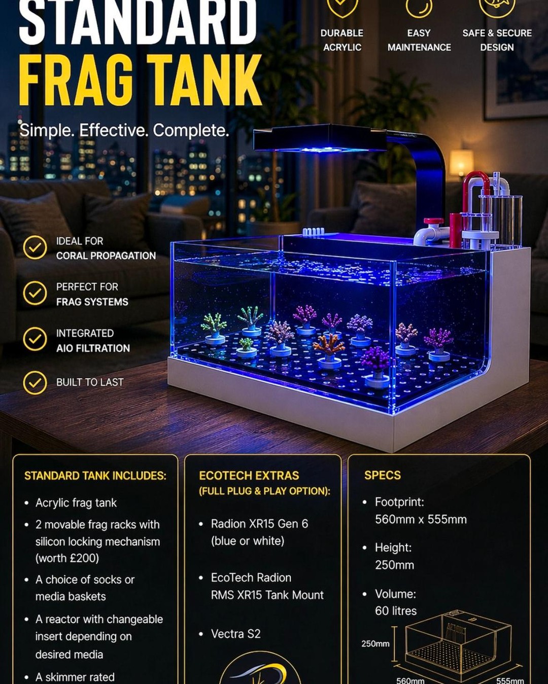 Still one of our most popular setups 🔥
The Standard Frag Tank is built to make fragging simple, clean, and efficient — without compromising on quality.
Perfect for:
• Coral growers
• Frag systems
• Clean display setups
Built from high-quality acrylic with integrated filtration, this is a solid, no-nonsense system that just works.
EU: https://www.thepolyppros.eu/product-page/the-polyp-pros-standard-frag-tank-gen-2
UK: https://www.thepolyppros.co.uk/product-page/copy-of-the-polyp-pros-frag-tank-white-with-black-back-and-red
#thepolyppros #fragtank #coralgrowing #reefkeeping #fragsystem #acrylictank #coralfarm #marineaquarium #reefaddict #fragrack #coralkeeping #aquariumsetup #reefnerd #aquariumhobby #coralfarming #marinelife #aquascaping #reeflife #allmymoneygoestoreef #ilovemyjob