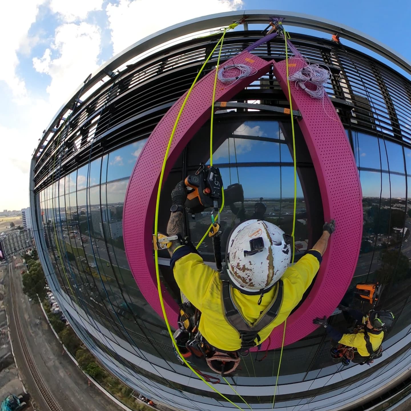 Baxter Rd Hotel
Sky Signage Installation
Dual winch lifts and suspended assembly of some large lettering in a tiny rail corridor.
#lift #rigging #Sydney #rope #accessories #acx #skylotec #flying #high