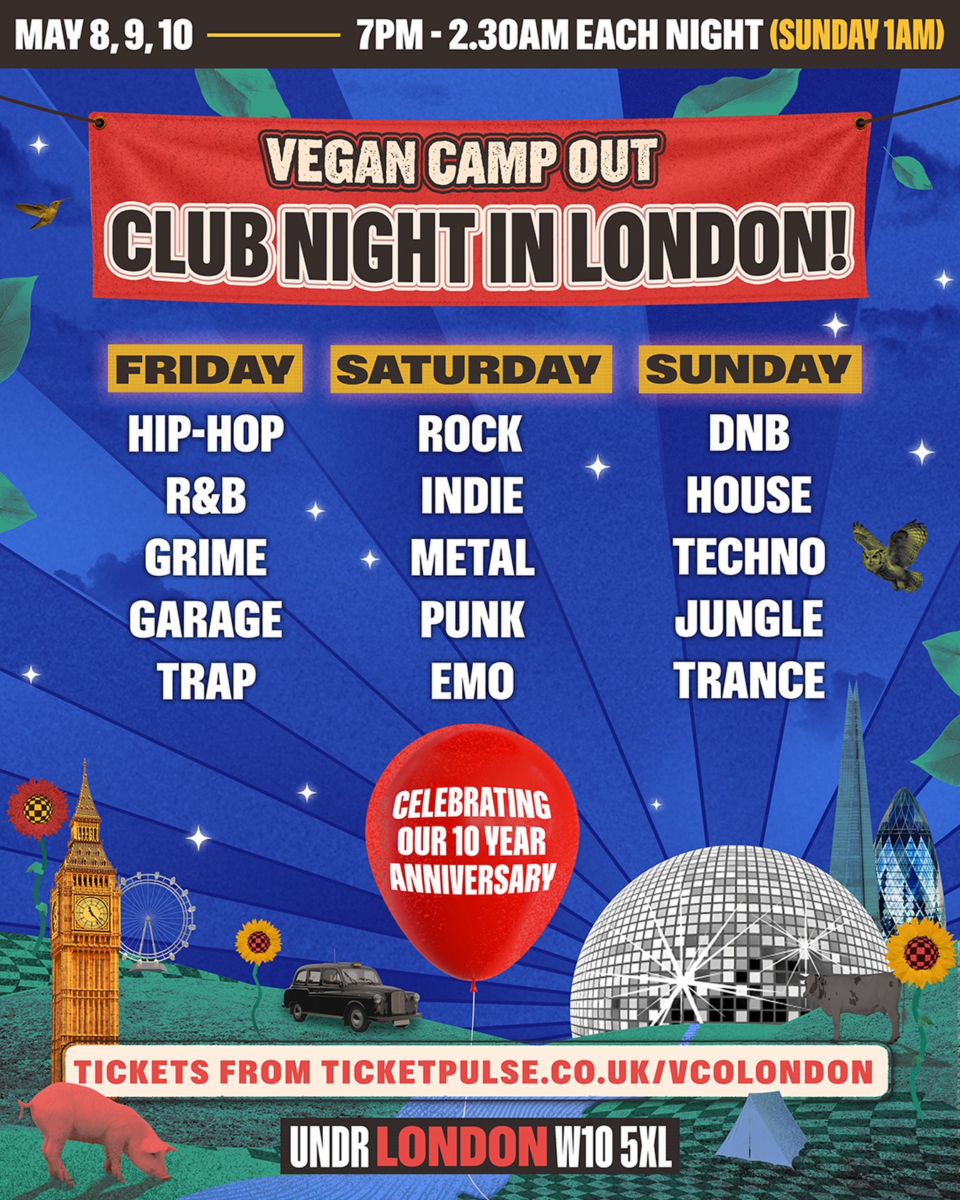 Just ONE month left until our big 3 night party in London 💃 Celebrating 10 years of VCO! 🎈
Tickets starting from £19.99 (+ b/f) for one night or £54.99 (+ b/f) for all 3 days!
👉 Ticketpulse.co.uk/vcolondon (link also in bio)