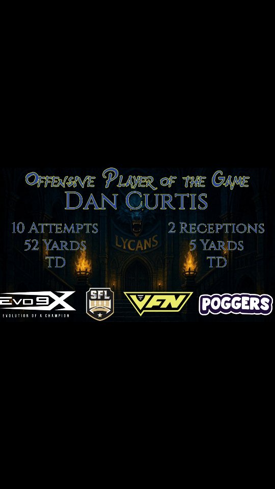 š£Late Contentš£
Congrats to our @evo9x Week 9 Offensive Player of the Game:
Dan Curtis
#47
Fullback
Keep moving!
#MakeAnImpact #HowlAtTheMoon #LycAngeles #NewMoon