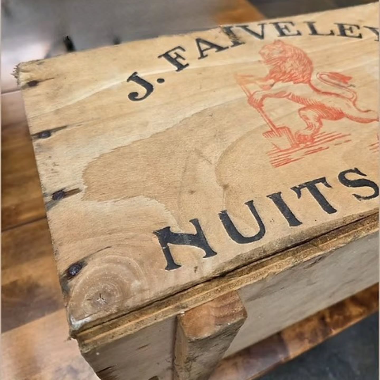 Vintage French Wine Crate – J. Faiveley Nuits-Saint-Georges Burgundy Box | https://share.google/LfQXkx5lib6QYg0kP #stufftoyouandme