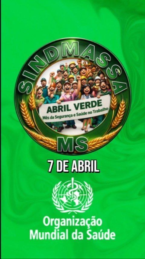 🟢 GIRO DE NOTÍCIAS SINDMASSA MS: ABRIL VERDE 🟢
Hoje, 7 de abril, damos início à campanha Abril Verde!
Mais do que uma data, é um movimento para lembrarmos que a sua vida vale ouro. 🛡️💪
Para quem está no chão de fábrica, nos frigoríficos, nas padarias ou nas indústrias de massas, o perigo pode estar em um detalhe.
Máquinas pesadas e ritmos intensos exigem cuidado constante!
📌 O QUE VOCÊ PRECISA SABER HOJE:
✅ Segurança é Direito: Não abra mão dos seus EPIs e do treinamento adequado.
✅ Prevenção em Primeiro Lugar: Se a máquina não está segura, o trabalho não deve continuar.
✅ União que Protege: O SINDMASSA MS está de olho para garantir que as normas de segurança sejam cumpridas em todo o Mato Grosso do Sul.
Trabalhador informado é trabalhador protegido!
Vamos fazer deste mês um marco de cuidado e respeito à vida.
Segurança no trabalho: Um direito de todos. 🤝✨
#AbrilVerde #SINDMASSAMS #SegurancaDoTrabalho #SaudeDoTrabalhador #FrigorificosMS IndustriaAlimenticia Prevenção TrabalhoSeguro GiroDeNoticias MatoGrossoDoSul