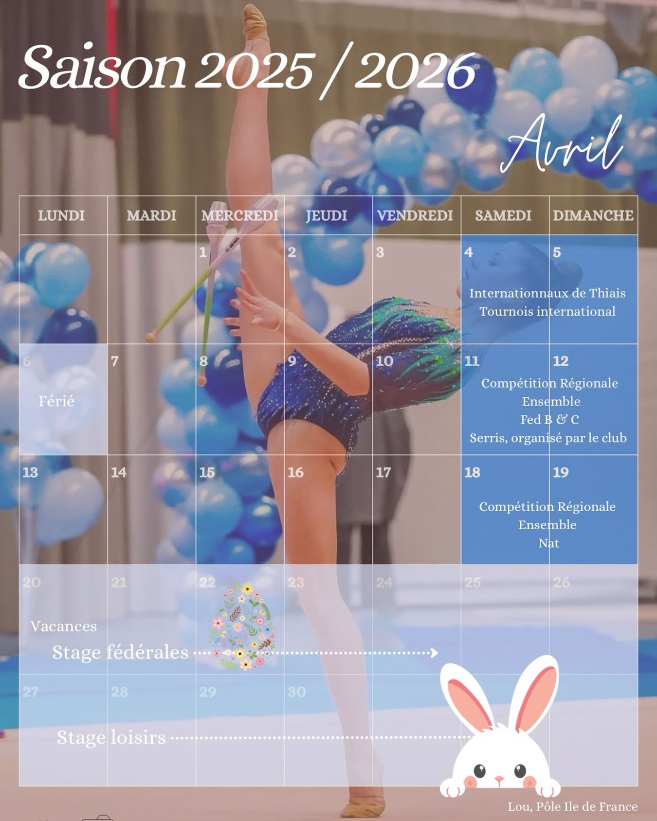 Présentation des événements du mois :
- qualification pour les championnats de France des équipes fédérales B &C et nationales
- stage extérieur pour les fédérales
- stage loisirs