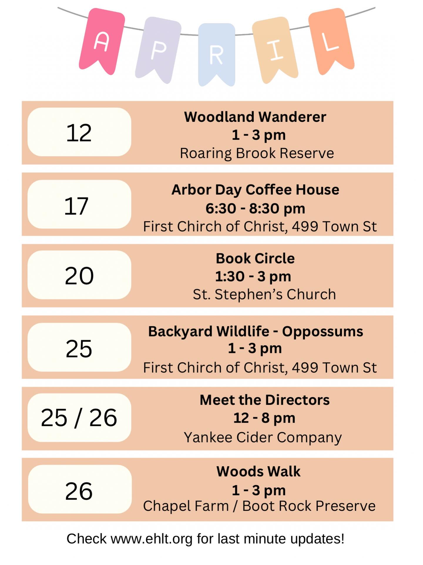 Spring is here and we are busy! Join us this month for some fun.