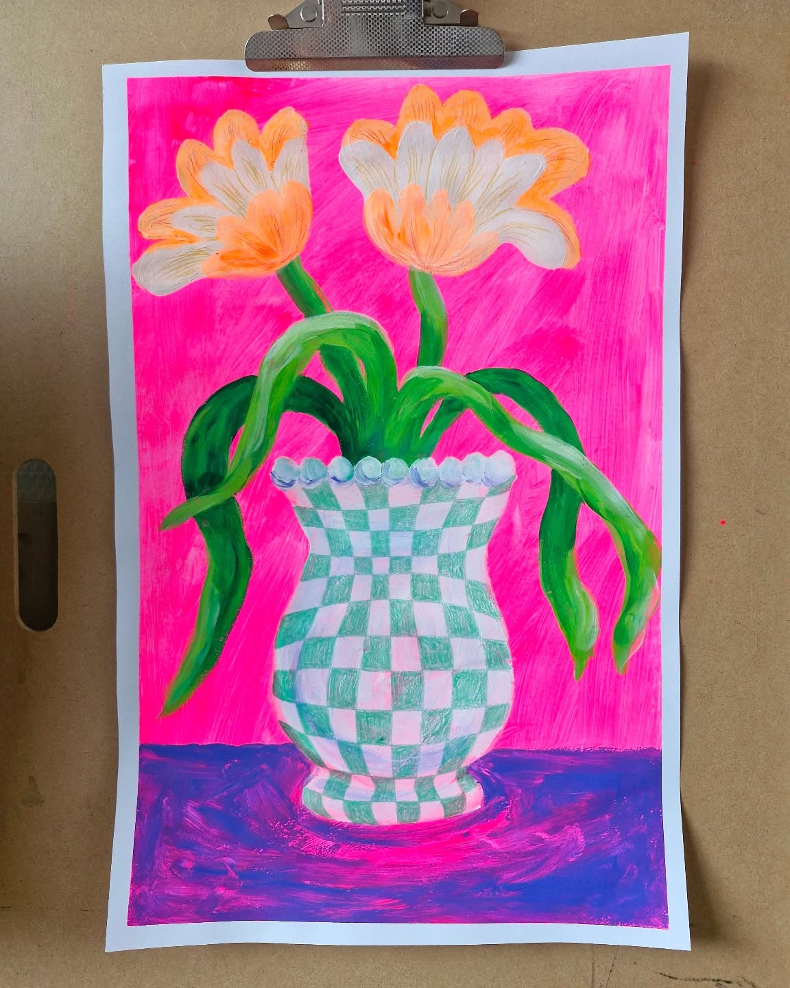 Spent some time yesterday painting some things. Love the neon pink!