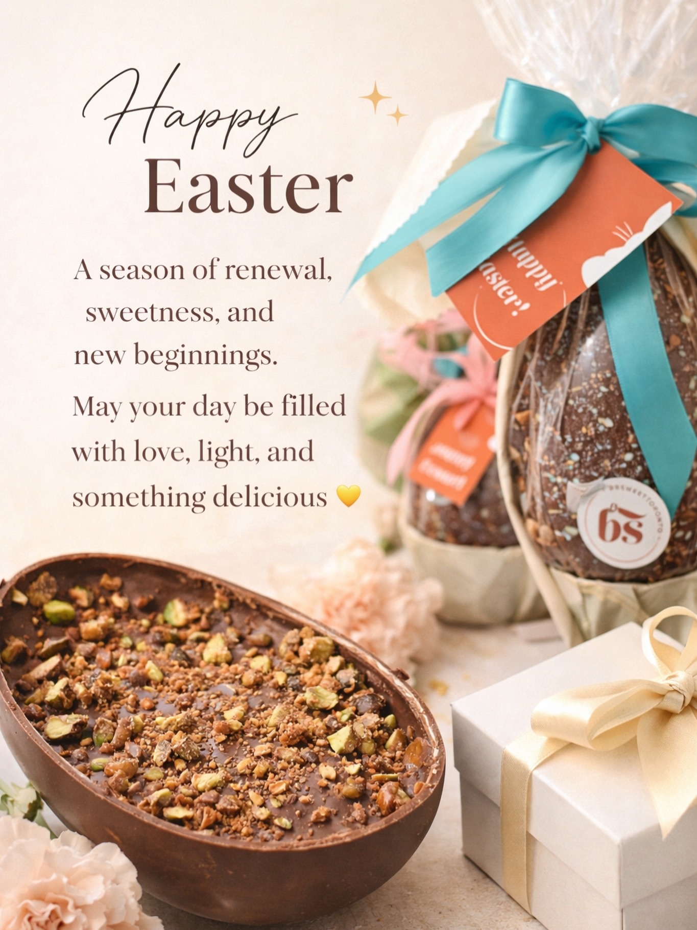 Easter is all about celebrating the sweetest moments ✨
From our kitchen to your table, wishing you a day filled with love, joy, and indulgence 🐰🧡