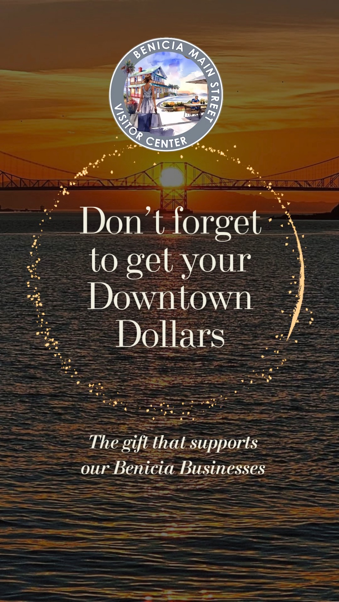 Invest in Benicia Downtown Dollars! ✨ Support local businesses and keep your dollars in the heart of Benicia! “Downtown Dollars” are a great way to shop local, give thoughtful gifts, and contribute to the vibrancy of our downtown community.
How It Works:
❤ Purchase Downtown Dollars from Benicia Main Street in convenient $5, $10 and $20 increments.
❤ Redeem them at participating businesses for goods and services—just like cash!
❤ Check the reverse side of each certificate for a list of participating locations.
❤ Businesses accepting Downtown Dollars will honor them for full face value and give change as necessary.
Stop in to get yours today! We're located at 90 First Street (Train Depot at the end of the street) and are open Mon-Fri 11am-4pm & Sat-Sun 12-4pm
#DowntownDollars #ShopDowntown #ShopLocal #SupportSmallBusiness #GiftLocal #VibrantDowntown #KeepItLocal #downtownbenicia #beniciamainstreet #GiftCards #GiveLocal #GiftOfLocal #PerfectGift #GiftIdea