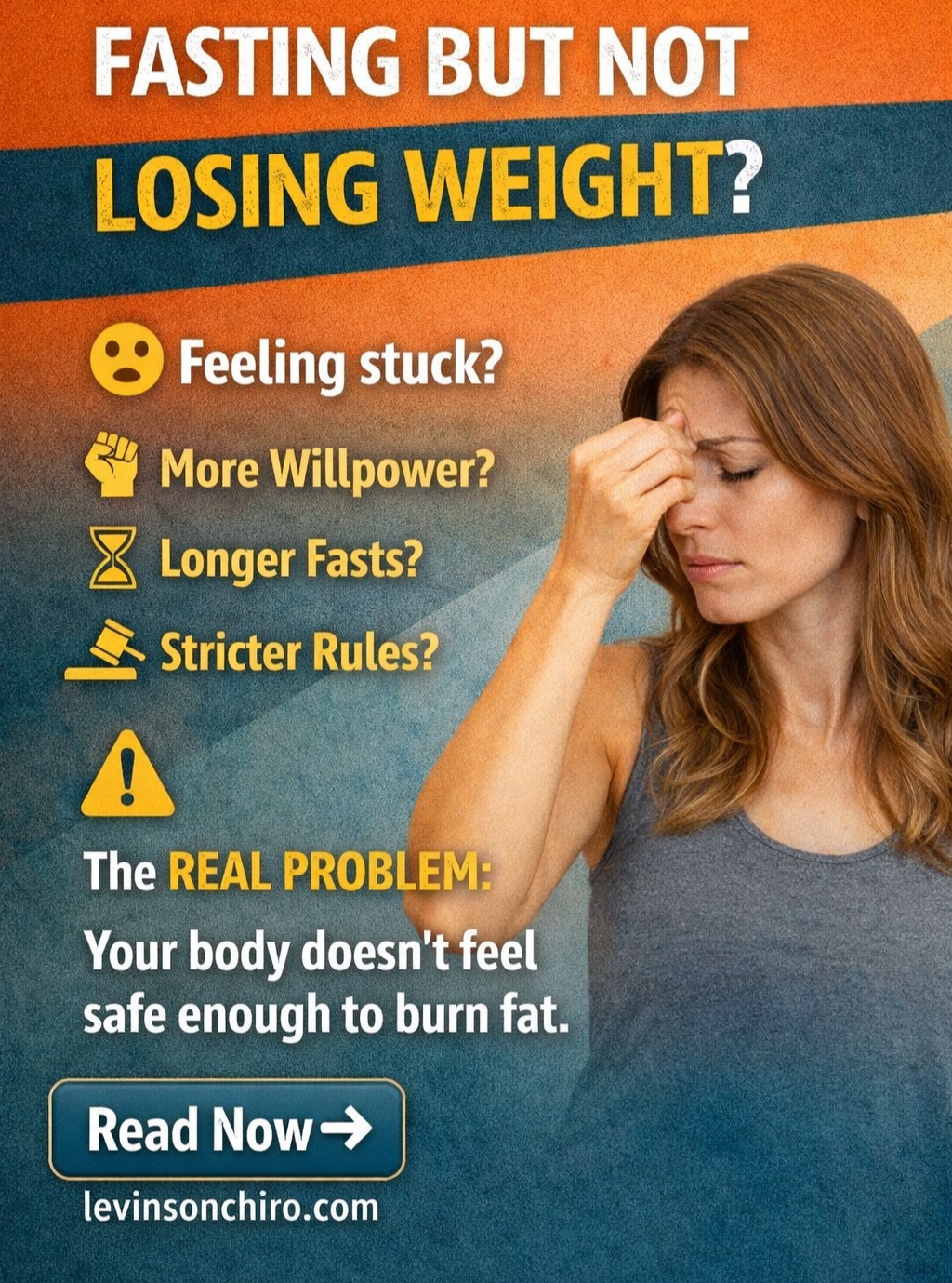 Fasting but not losing weight? š©
This is where most people get stuckā¦
They think they need more discipline.
Longer fasts.
Stricter rules.
But thatās not the problem.
š The real issue is your body doesnāt feel safe enough to burn fat.
So instead of losing weight⦠it holds on.
Once you understand this, everything starts to shift.
I broke this down in a simple way so you can actually see whatās going on and what to do next š
https://www.levinsonchiro.com/single-post/why-you-re-fasting-but-not-losing-weight-the-mistake-no-one-talks-about
If youāre tired of guessing and want a plan that actually works for
YOUR body, call our office at
(330) 928-3420 š
Follow for simple, real strategies that actually work šŖ
#fasting #weightlosshelp #fatloss #intermittentfasting #metabolism #weightlossjourney #fatlosstips #holistichealth #naturalweightloss #hormonehealth #detox #healthtips #wellnesstips #akronohio #cuyahogafalls #functionalhealth #biohacking #healthcoach #weightlossstruggle #fatlossjourney