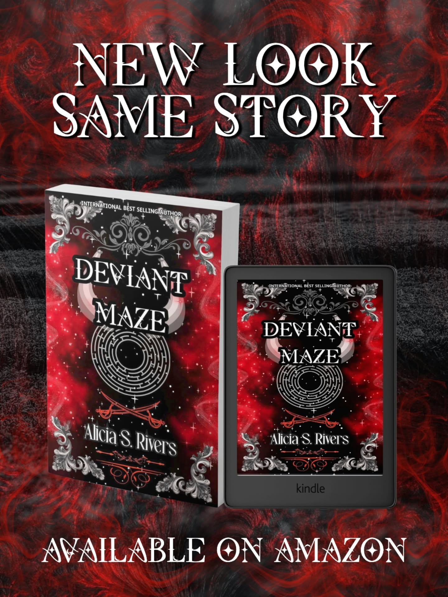 ๐ ๐๐๐ฐ ๐๐จ๐ฏ๐๐ซ ๐๐๐ฏ๐๐๐ฅ ๐
Apparently Amazon decided you've all been good and they approved it early! ๐คญ
Welcome to the Deviant Maze by @author_alicia_s_rivers , book one in The Deviant Chronicles.
Ariadne, or Addy, was an average girl taking care of her sick sister. Her father is missing. Her stepmother makes deals with a slaver, risking the future of her little sister and herself in the process.
Forsaking her dreams for the sake of family, she attempts to win the Duke's hand, hoping she can hold on to her sanity long enough to catch his eye. When things go sideways, Addy accidentally enters the maze.
Addy straps on a sword knowing that if she survives the full month in the maze, she wins her freedom and the money she needs to save her sister. The only catch? The rules of the maze are that you must fight, f**k, or find the way out.
What lies ahead of her is unconventional, and not everything is as she was led to believe. Can she handle her new reality?
โฅ๏ธ Minotaur romance
๐ค She's not as human as she thought
โฅ๏ธ She's been led to believe that she's insane
๐ค On a mission to win the Duke's hand in order to save her little sister from a deal her stepmother made with a sl@ver
โฅ๏ธ The labrinth is full of all kinds of creatures and powers
๐ค Unaliving, fighting, and f--k!ng
โฅ๏ธ Hidden identities, secrets, and more
๐ค Check the TW
#newcover #romantasy #minotaurromance #deviantchronicles #aliciasrivers