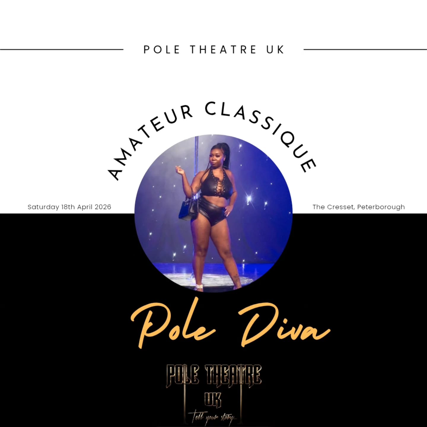 Whose excited to meet our glorious contestants! ✨️
Amateur- Pole Classique
Pole Diva
@polediva.1
Have you got your tickets yet? 🎟
www.poletheatreuk.com
#poletheatreuk #poletheatre #pole