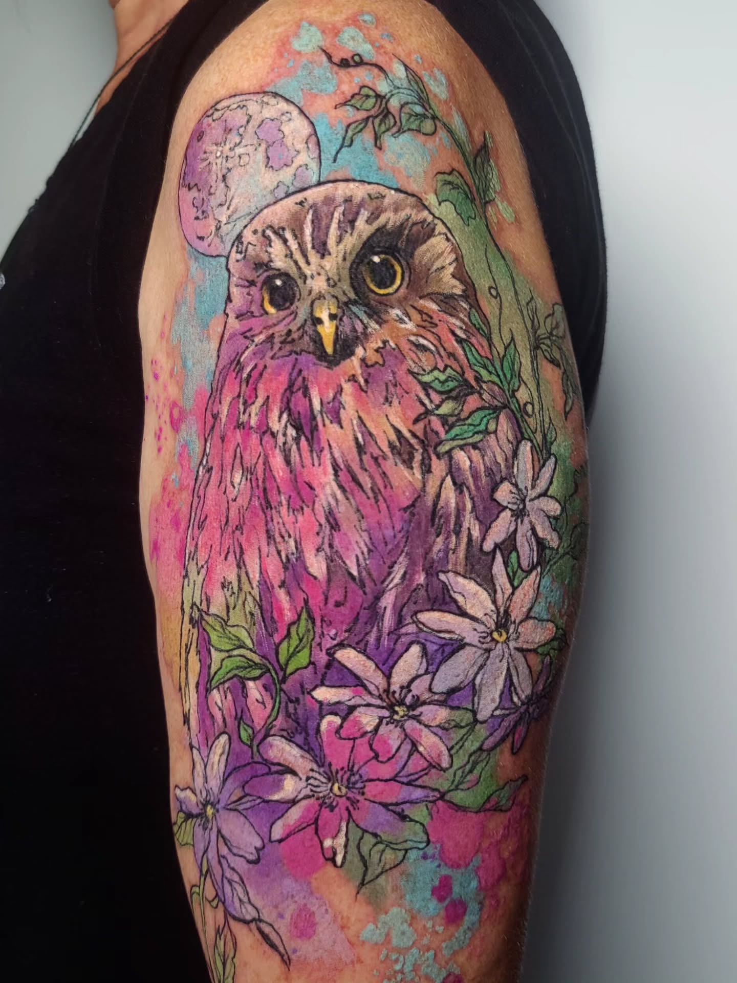 Different take on morepork and New Zealand native clematis. Watercolour tattoo. Thank you so much!
.
...
.
@intenzetattooink @eztattooing @ghostlineapp @afterart.newzealand @inkpro_nz @fkirons @hustlebutterdeluxe #intenze #intenzeink #intenzeteam #afterart #ghostlineapp
