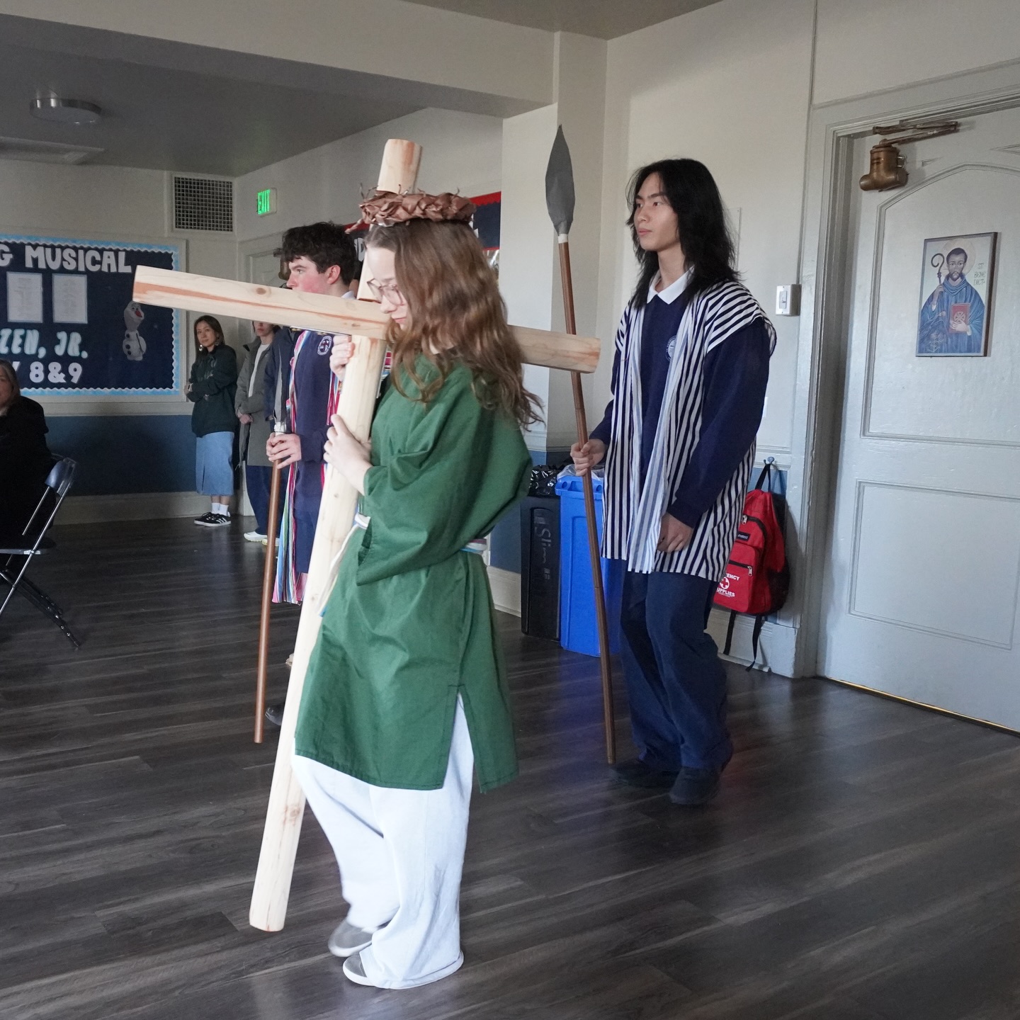 Thank you to our 8th Graders and Mrs. Miskelly for leading the Stations of the Cross today ✝️