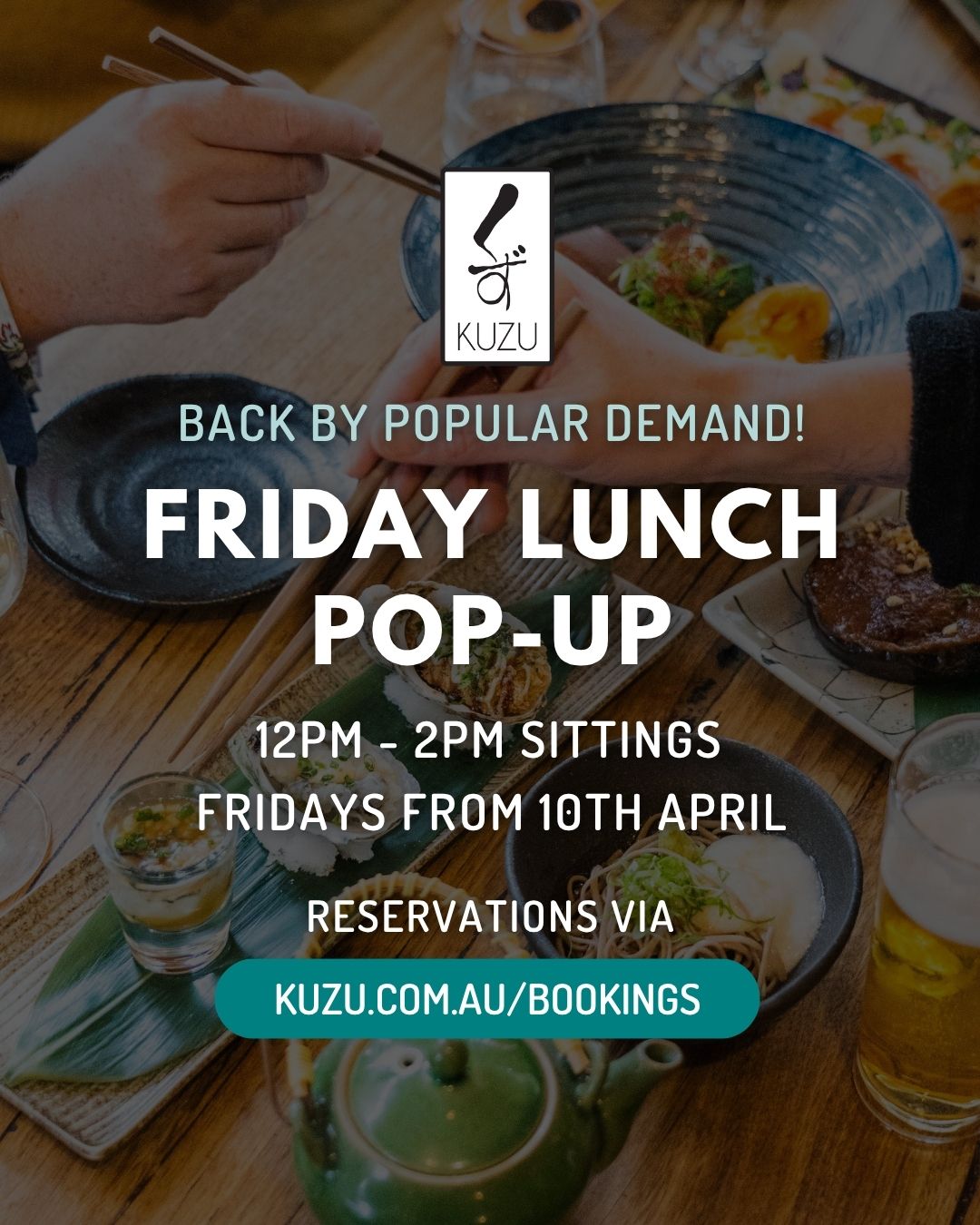 The Friday lunch pop-up isn't going anywhere. Due to its popularity, we're keeping it going through April, kicking off this Friday, 10 April, 12pm to 2:30pm.
We're hoping to carry it through into May too - keep an eye on the website and socials for updates. Book via the website to secure your spot.
#kuzuizakaya #kuzuwoodend #fridaylunch #macedonrangesfood