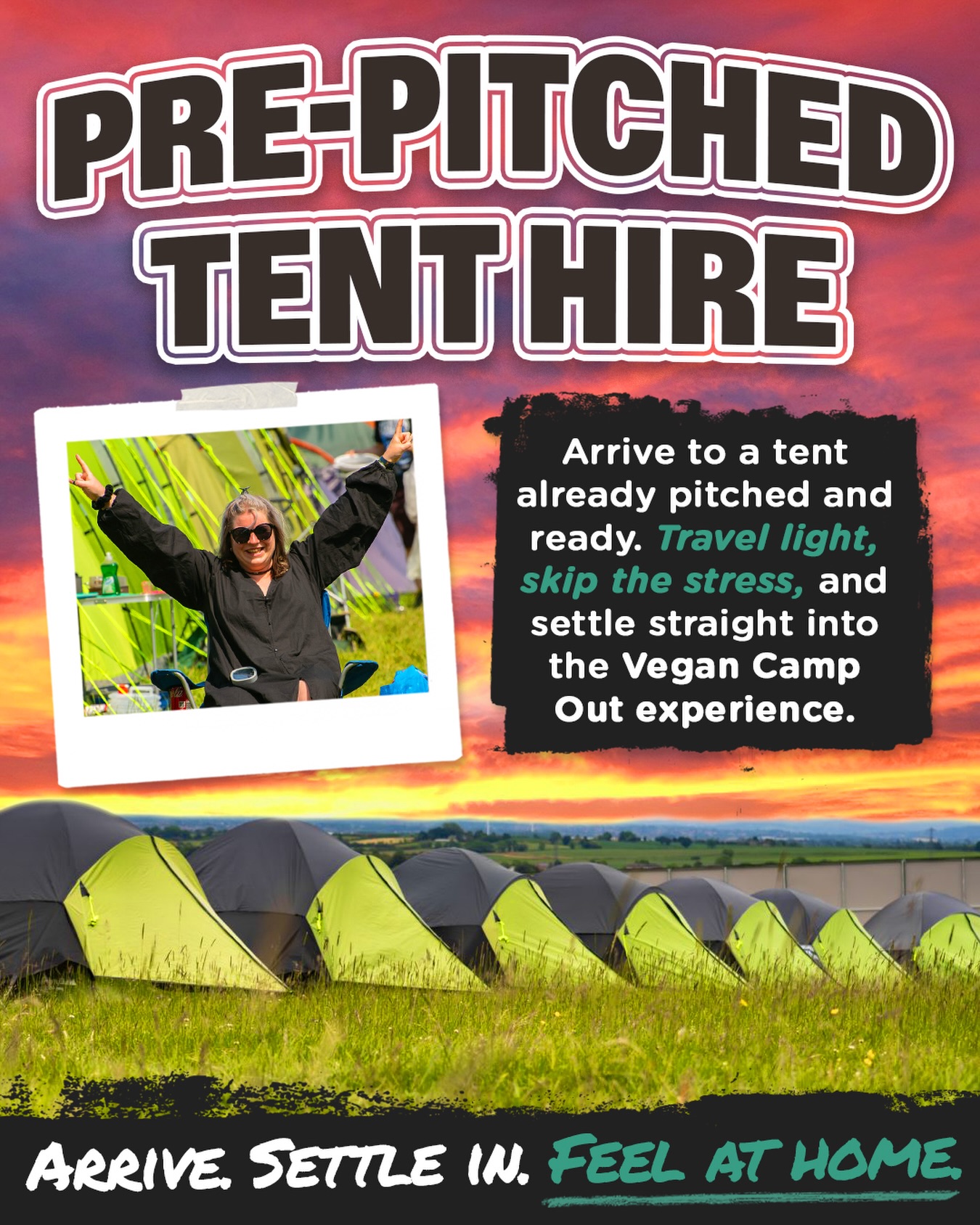 Travelling light? Coming from further afield? Or just want one less thing to think about before the weekend starts?
Pre-pitched tent hire means your tent is already set up and waiting when you arrive. No last-minute shopping, no carrying camping gear, and no pitching in the rain or dark.
It’s a calm, welcoming way to start Vegan Camp Out - so you can focus on the talks, the food, and the community that brings everyone together.
👉 circularcamping.com/pages/vegan-camp-out-tent-hire (link in bio)