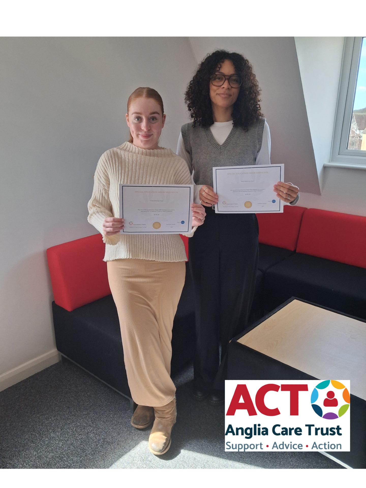 We’re kicking off the week by saying a big congratulations to Rebeka (Operational Co-ordinator) and Olivia (Mediation Officer) from our SEND Mediation team who have just completed their SEND Mediators Course approved by the Civil Mediation Council.
This has been a lot of hard work for them both and shows their commitment to the service and its service users – we hope they are as proud of their achievement as we are!
#SENDmediation #training