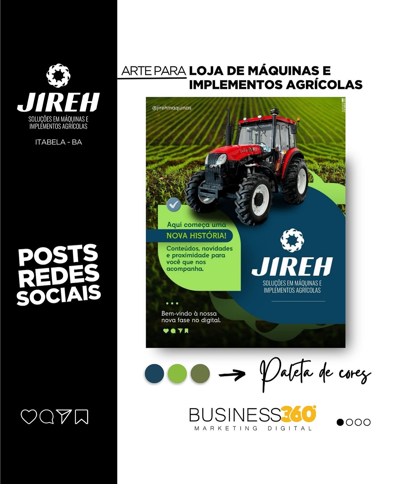 Da tradição no campo para uma presença marcante nas redes!
A @jirehmaquinas ganhou uma nova identidade online, com:
✅ Perfil otimizado
✅ Destaques organizados
✅ Feed padronizado e cheio de estratégia
Agora, cada detalhe transmite confiança, proximidade e resultados para quem acompanha de perto.
👉 E a sua empresa, já está preparada para se destacar assim também?
#Business360 #JirehMáquinas #GestãoDeRedesSociais #SocialMedia #IdentidadeVisual agenciadigitalbusiness360 agenciabusiness360