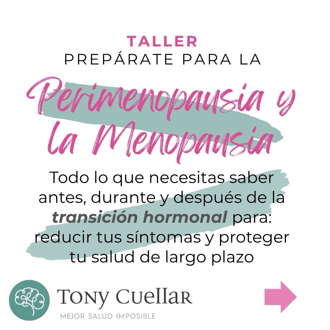 A partir de los 40’s, el cansancio, la irritabilidad y la neblina mental no son normales, es tu cuerpo pidiendo ayuda. La caída del #estrogeno impacta en tu cuerpo mucho más de lo que te imaginas y existen #habitos concretos y decisiones que cambian el rumbo de tu salud y tu bienestar de corto y largo plazo.
En este taller te resumo todo lo que debes entender sobre los cambios en tu cuerpo y las estrategias para darle la vuelta y recuperar tu energía, entusiasmo y enfoque. Próximo jueves 9 (1a parte) y jueves 16 (2a parte)
Te llevas la guía completa de que hacer para implementar paso a paso, apoyada en los lineamientos sugeridos por la Asociación Internacional de Menopausia y reafirmados por los principales médicos especialistas en menopausia.
Te espero! Escribe TALLER para anotarte