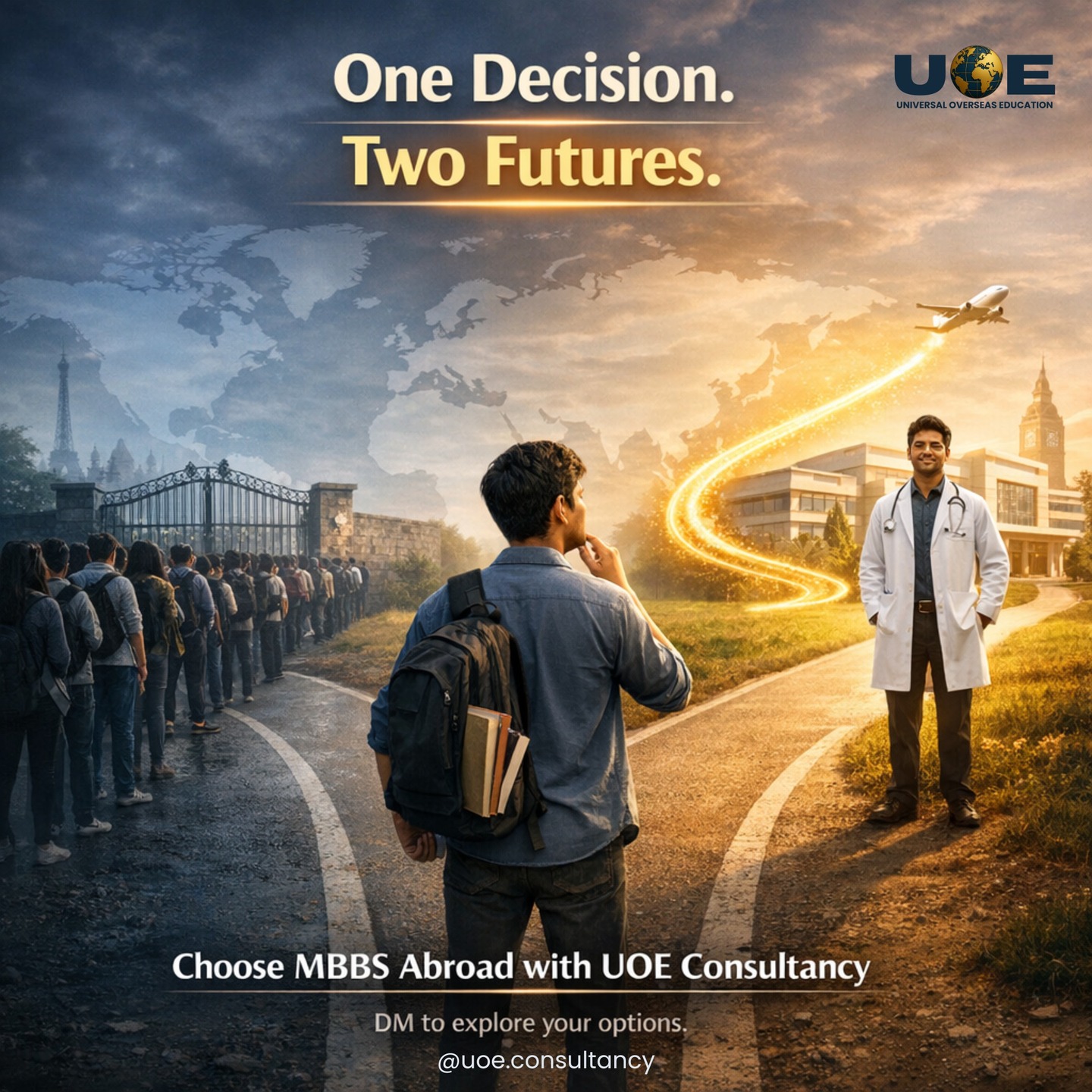 Sometimes, your future depends on just one decision.
Choosing the right path can open doors to global opportunities and help you achieve your dream of becoming a doctor without unnecessary delays.
With UOE Consultancy, you get complete guidance from admission to arrival.
๐ฉ DM us today and make the right choice.
#MBBSAbroad #FutureDoctor #StudyAbroadIndia #MedicalDream #UOEConsultancy