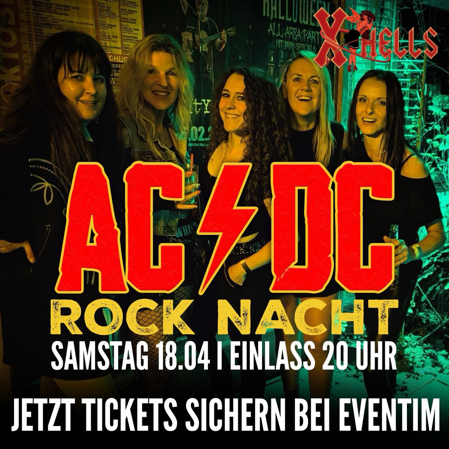 ⚡ AC/DC ROCKNACHT IN DER LINDE WERDAU ⚡
Am 18.04. wird’s laut, roh und kompromisslos!
Eine Nacht ganz im Zeichen von AC/DC – und ihr seid mittendrin!
Freut euch auf eine explosive Live-Show mit einer energiegeladenen AC/DC Coverband X Hell’s - Female Coverband. Hier gibt’s die größten Hymnen der Rockgeschichte – von Highway to Hell über T.N.T. bis Back in Black – mit voller Power auf die Bühne gebracht! 🔥⚡
Das wird kein Konzert… das wird ein Rock-Erdbeben!
🎸 Live on Stage – ehrlicher, dreckiger Rock’n’Roll
🔥 Fette Gitarrenriffs & donnernde Drums
🍻 Kalte Drinks & beste Stimmung
🎉 Aftershow-Party – wir drehen weiter auf, bis die Wände wackeln!
🔥BAND: X HELLS AC/DC TRIBUTE SHOW
🔥AFTERSHOW: MIT DJ ALEX mit der besten Rock und
Alternative Music
🕗 Einlass: 20:00 Uhr
🕗 Band Start: 21:00 Uhr
📅 Datum: SAMSTAG 18.04.
P18 Veranstaltung
📍Wo? Linde Eventlocation Werdau
📍Wettinerstraße 32 I 08412 Werdau
Kartenvorverkauf bei Ticket IO:
🎫https://meinelinde.ticket.io/lh452nhx/
Kartenvorverkauf bei EVENTIM:
🎫 https://www.eventim-light.com/de/a/68f0fd070f9b0d585f58c0c6/e/69939715b9209a715f035de6?lang=de
🎫 Abendkasse vorhanden
—— Zusatzinformationen ——
🍗 Leckere Hotdogs ab 23 Uhr
🅿️ Großer Parkplatz vorhanden
Zieh dein Bandshirt an, schnapp dir deine Crew und feier mit uns eine Nacht voller Rockgeschichte.
#ACDC #Rocknacht #LiveOnStage #HighwayToHell #RocknRoll