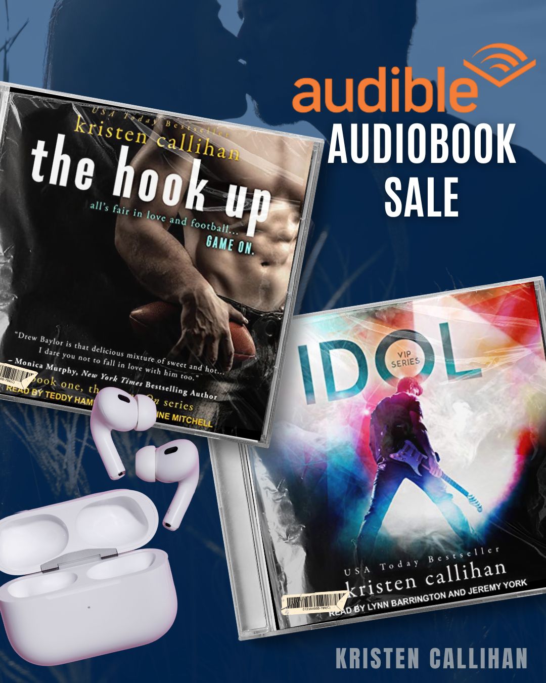 Did you see that @audible is having their quarterly sale?! This is your sign dive into both the VIP & Game On series! You can grab The Hook Up & Idol for less than $4 each! 🎧🥳