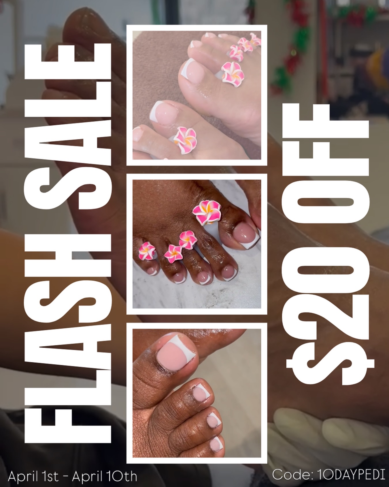 Step Into Spring Special | 10-Day Pedi Event
Step into spring feeling polished, refreshed, and confident.
For a limited time, enjoy any of pedicure services for $20 OFF, the perfect reset your feet have been waiting for!
Clean, smooth, and effortlessly put together.
📅 April 1st–10th only
VALID only when the code 10DAYPEDI is used to book online.
Spots are limited each day so secure yours early.
#phillynails #brownsugarnailspa #pedi #phillypedicure