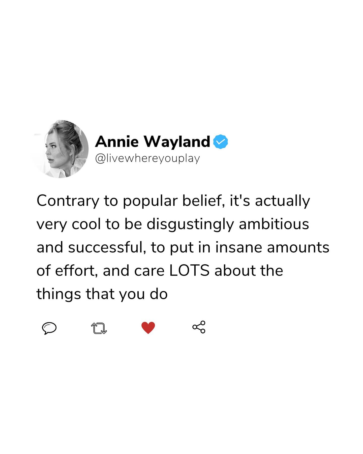 The real flex is caring deeply and going all in.