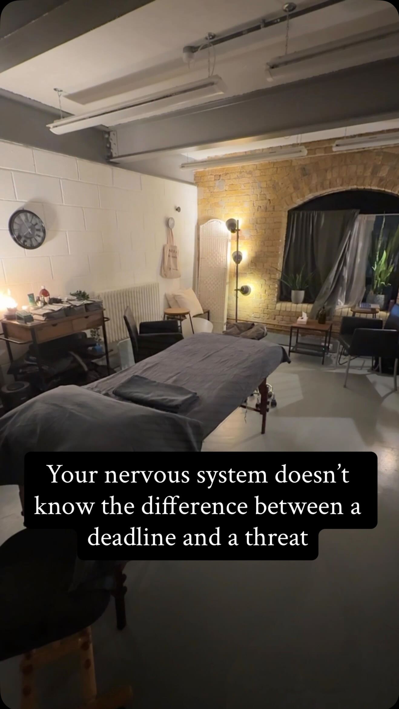 Your nervous system doesn’t know the difference between a deadline and a threat.
It responds to both the same way. And over time, that response becomes your baseline — tension you’ve stopped noticing, a state of readiness that never quite switches off.
Skilled bodywork interrupts that pattern. Not because it’s relaxing — though it often is — but because physical touch communicates something to the nervous system that nothing cognitive can replicate.
That’s what I work with. Every session.
→ www.nuclearwellbeing.com
#nervoussystem #clinicalmassage #stressrelief #nervousystemregulation #massagetherapist