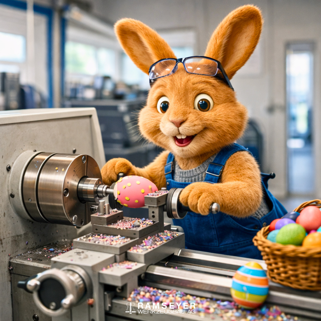 𝐅𝐫𝐨𝐡𝐞 𝐎𝐬𝐭𝐞𝐫𝐧 🐰🌷
Wenn selbst der Osterhase an der Drehbank steht, dann weiss man: Präzision liegt in der Luft.
Zwischen Spänen und bunten Eiern entstehen bei uns nicht nur Werkstücke, sondern echte Lösungen.
Geniesst die Feiertage, tankt Energie und bleibt neugierig, genau wie unser Osterhase. ☀🔋🔍
Schöne Ostern wünscht die Ramseyer Werkzeugbau AG. 🎉🥳
#Ramseyerwerkzeugbauag #froheostern #feiertage