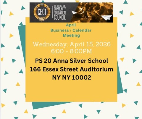 CEC 1 April Business / Calendar Meeting 04/15/2026