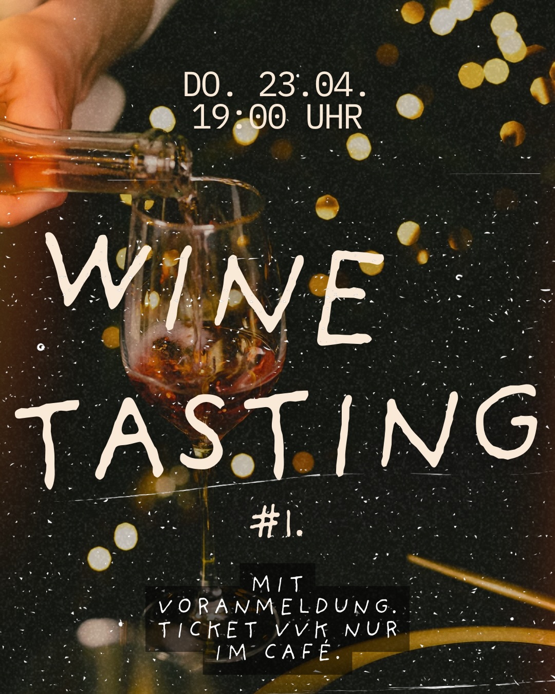 🍷 Weintasting – Genuss erleben! 🍷
Lust auf einen entspannten Abend voller Geschmack und Inspiration? Dann sei dabei, wenn wir am Donnerstag, den 23.04., zu einem besonderen Weintasting einladen!
Freue dich auf 6 sorgfältig ausgewählte Weine, perfekt abgestimmt auf die kommende Sommersaison.
Präsentiert werden sie von zwei erfahrenen Weinexperten, die spannende Einblicke, Geschichten und Tipps rund um die edlen Tropfen mitbringen.
Zu jedem Wein servieren wir passende Tapas, die das Geschmackserlebnis perfekt abrunden.
🎟️ Achtung – limitierte Plätze!
Die Teilnehmerzahl ist begrenzt, also sichere dir rechtzeitig dein Ticket.
Erlebe einen genussvollen Abend in angenehmer Atmosphäre – wir freuen uns auf dich! 🥂