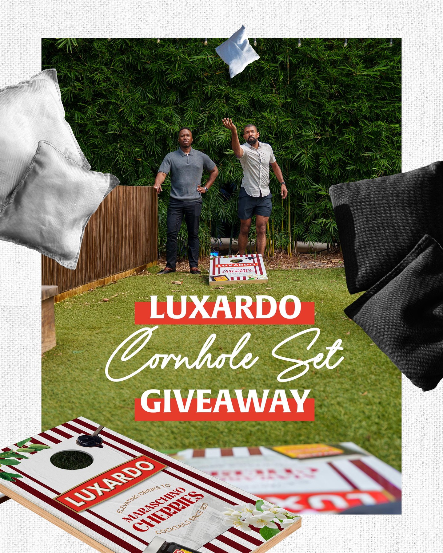 A game of skill meets a legacy of craftsmanship. Introducing the Limited-Edition Luxardo Cornhole Set โ custom boards and bags inspired by the same heritage and attention to detail behind every bottle. ๐ Pair it with your favorite Luxardo signature cocktails and elevate every backyard moment.
Enter for a chance to win a timeless addition to your next gathering.
How to enter:
1. Follow @luxardousa
2. Like this post
3. Tag a friend youโd challenge to a match below โฌ๏ธ
Giveaway closes 4/17. Open to U.S. residents 21+ only. No purchase necessary.