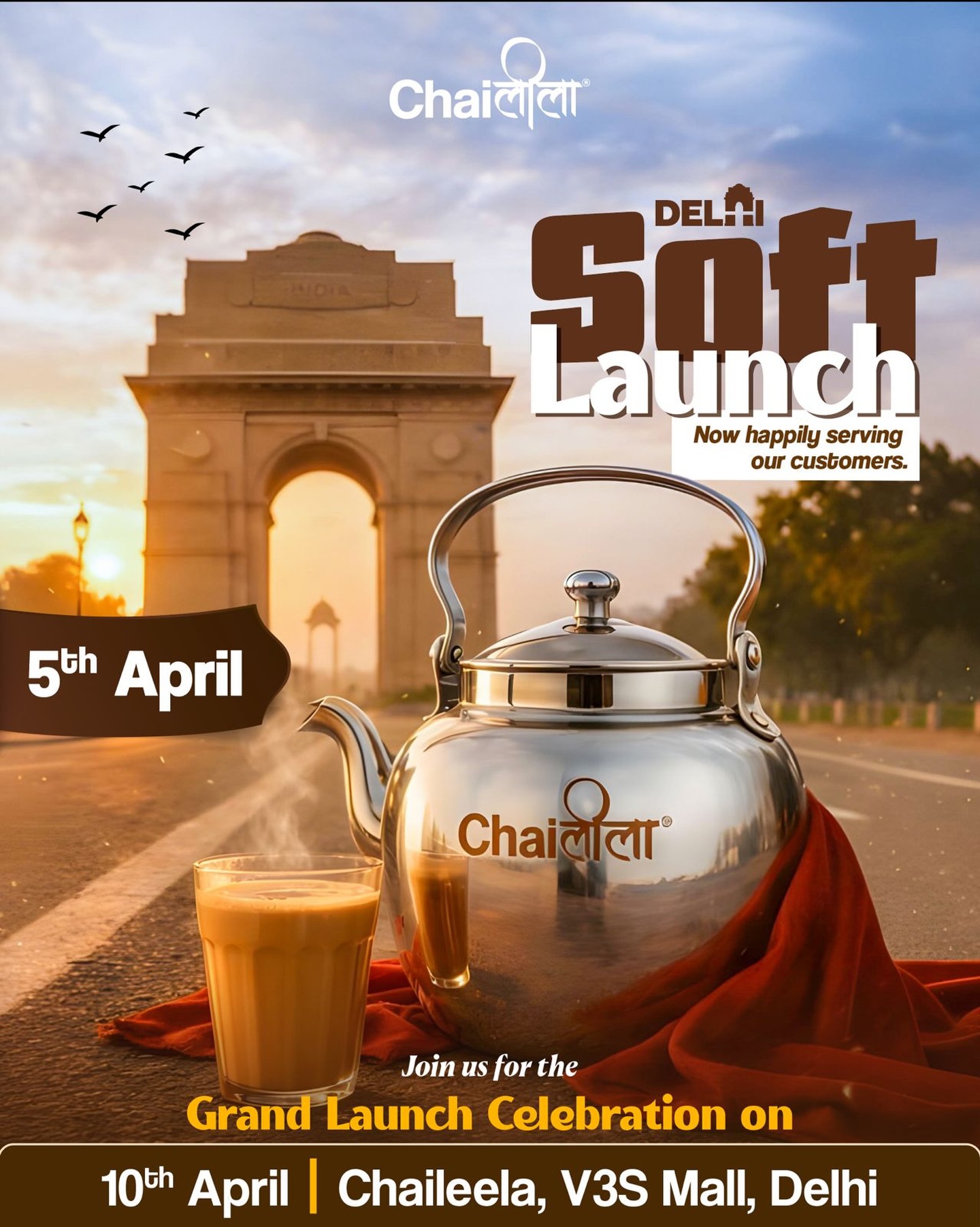 Delhi, we’re growing! ✨
Chaileela has officially soft launched its 2nd outlet in Delhi at V3S Mall and is now happily serving our customers. Join us on 10th April for the grand launch celebration and be a part of this special milestone.
More chai, more vibes, and now even closer to you. ☕️
(Chaileela, soft launch Delhi, 2nd outlet Delhi, V3S Mall, grand launch, chai lovers, Delhi foodies, cafe opening, launch celebration)
#chaileela #softlaunch #cafevibes #v3small #newcafe