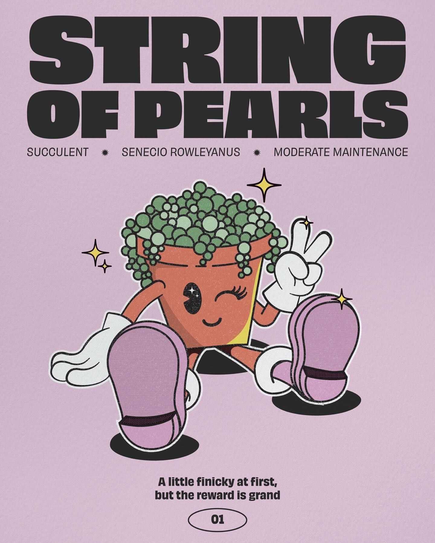 Got inspired to make a character design out of one of my favorite plants, the string of pearls! 🪴
#stringofpearls #plantillustration #characterillustrations #graphicdesign #graphicdesigner #kansasbaseddesigner #graphicillustration #graphicdesignerlife #vectorillustration