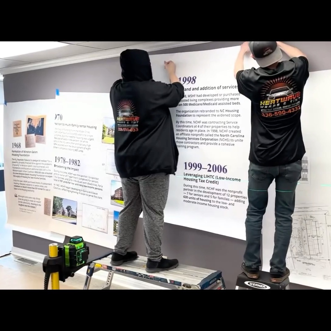 ANCHOR has exciting news! We moved into a new office space in downtown Winston-Salem. Here's a sneak peak of our beautiful new mural, designed by @girlontheroof with installation and printing by @heatwavewrapstint. This is a meaningful reminder of our rich history (since 1968) of developing and managing affordable housing in Winston-Salem, across the state of North Carolina, and beyond.