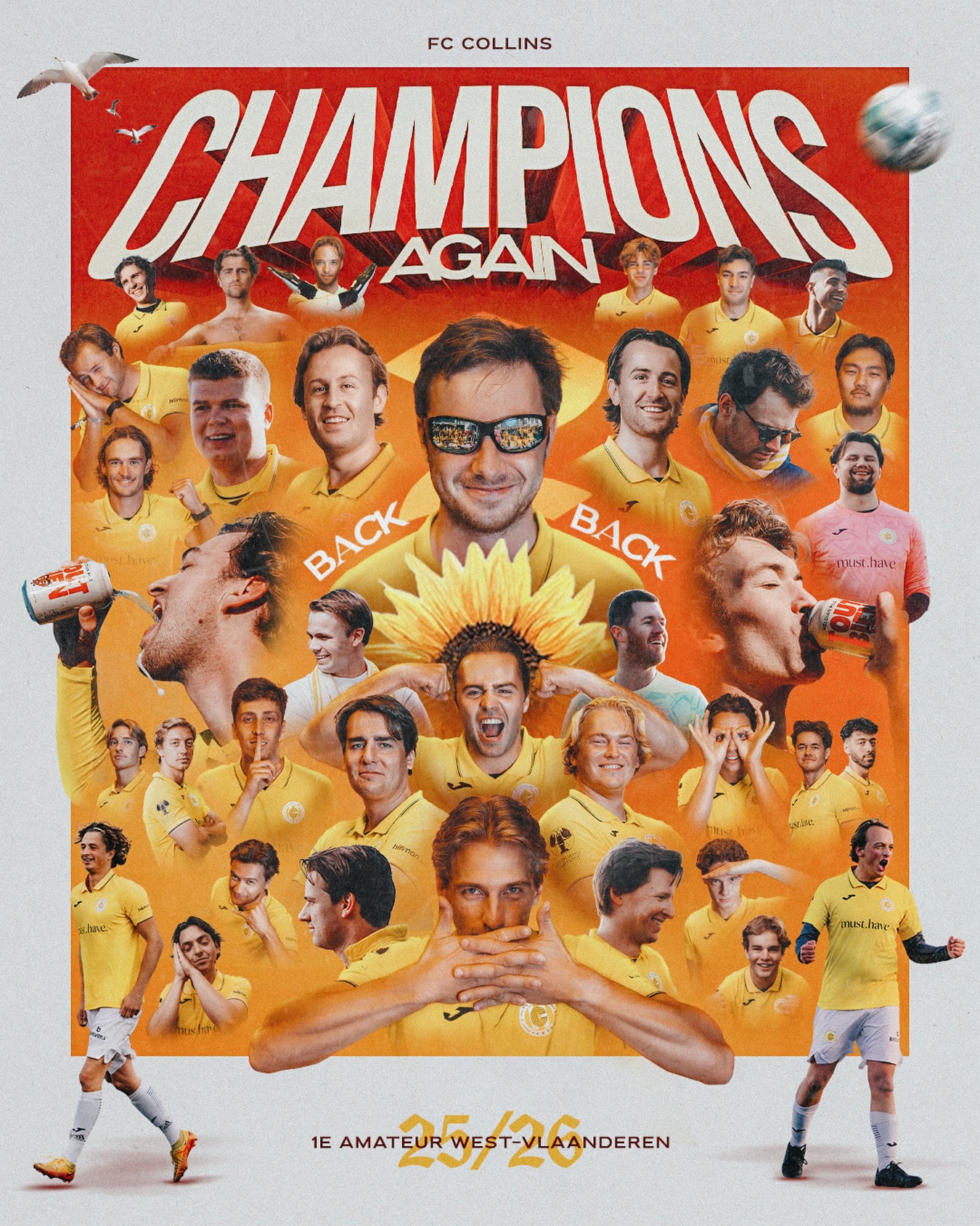 BACK TO BACK. CHAMPIONS. FC COLLINS. ๐๐
๐จ @cozydreams.be
#knokke #collins #champion #league