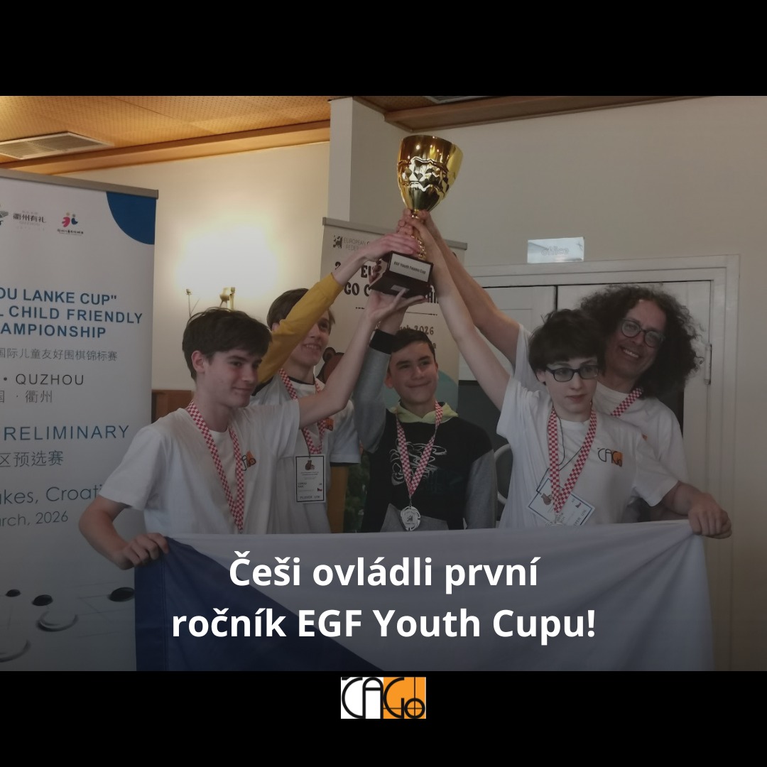 Po skvělých individuálních výsledcích přidává česká výprava i triumf v týmové soutěži a vítězí na historicky prvním EGF Youth Teams Cupu. Fantastické zakončení jednoho z nejúspěšnějších juniorských mistrovství pro Česko.
Semifinále: Česko - Ukrajina 2:1
Finále: Česko - Chorvatsko 2:1