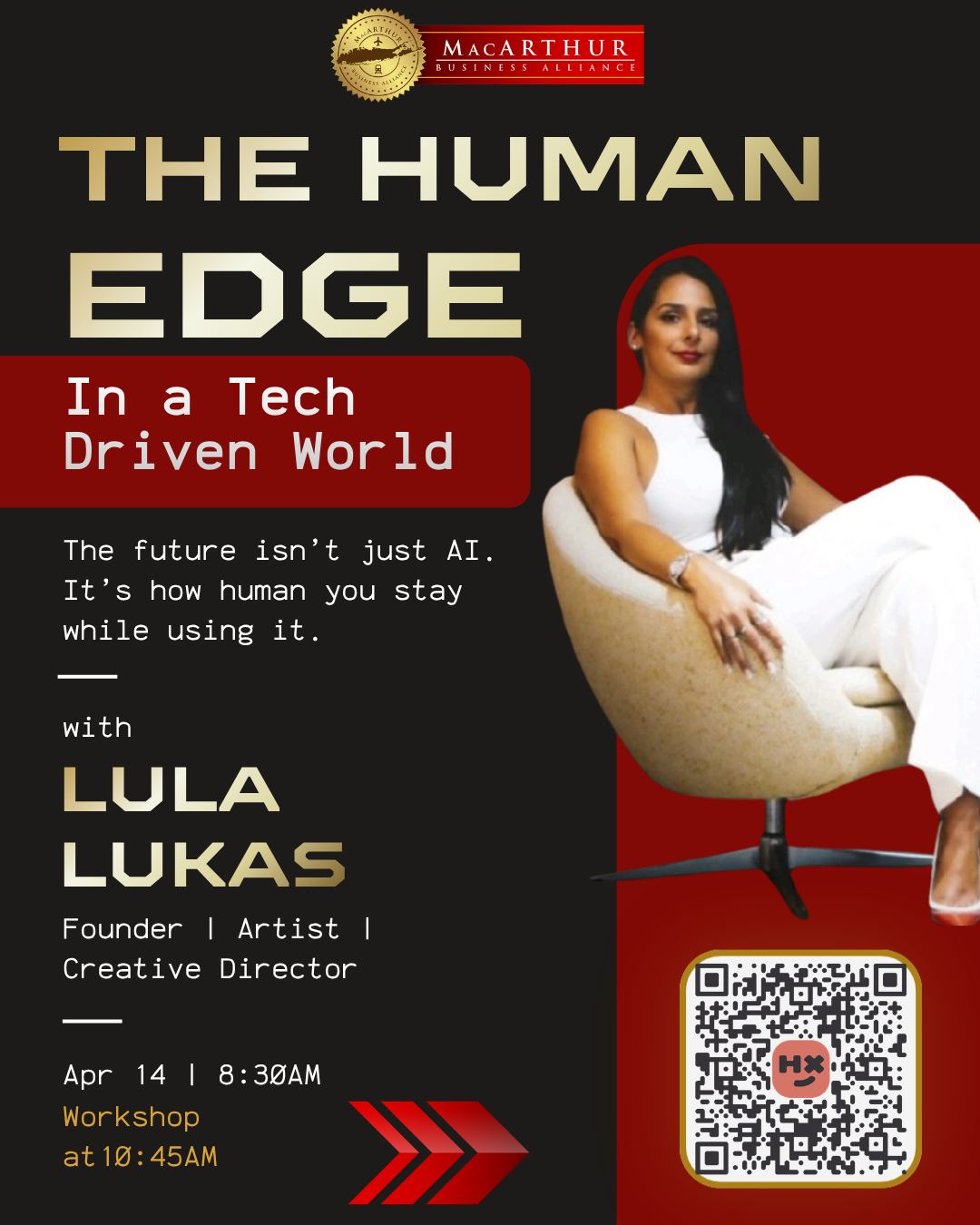Next Workshop Speaker Announcement āØ
Presented by the MBA Marketing Committee, this high-impact series continues with a session you donāt want to miss.
Introducing:
Lula Lukas, Founder & CEO of Design Dogo
š¤ āThe Human Edge in a Tech-Driven Worldā
āEveryone is talking about AI. But tools donāt create competitive advantage - people do.ā
In a world where everyone is chasing the next tool, Lula is bringing the conversation back to what actually drives results: creative thinking, strategy, and execution.
With a background spanning creative direction, marketing strategy, and operational leadership, Lula helps brands move beyond surface-level marketing into systems built for real performance.
Her work bridges luxury, culture, and commercial strategy - with collaborations including Mariano Rivera, features at Bergdorf Goodman, gallery exhibitions, and appearances at New York City Comic Con.
This session is for business owners who donāt just want to use technology - but want to think differently about it and actually leverage it to win.
šļø Tue, Apr 14
ā° 8:30 AM ā 11:30 AM
š Holiday Inn Long Island - Islip Arpt East by IHG, Holtsville, NY
If youāre ready to combine creativity, strategy, and technology in a way that actually drives growth - this is the room you want to be in. š