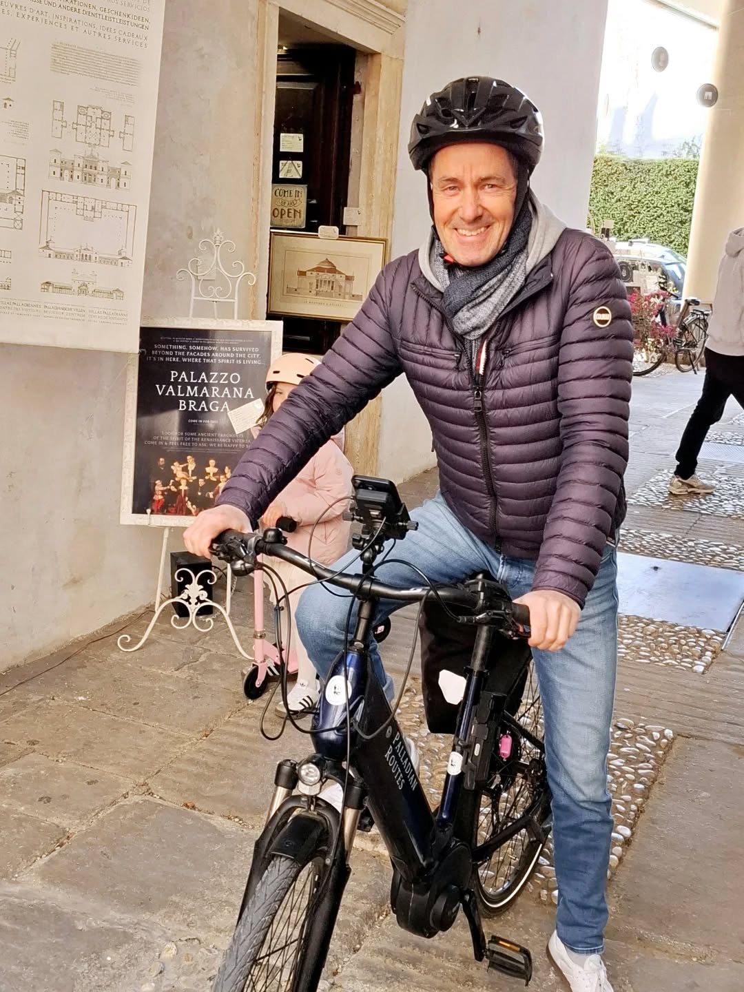 Oliver da Monaco in partenza per la Palladian E-Bike Experience 'Le Ville Vicentine e il genio del Palladio', in una delle giornate di luce migliore dell'anno.
Passerá per 11 Ville, visitandone alcune, trovando facilmente il percorso migliore tra i nostri straordinari paesaggi, accompagnato dalla voce dello spirito del Palladio stesso che racconterá le sue opere e la sua storia lungo il percorso.
Noi saremo qui in assistenza per qualsiasi necessitá, in attesa di accoglierlo nuovamente a fine giornata.
E' la nostra prima prenotazione su GetYourGuide, account appena aperto dopo il successo su Viator/TripAdvisor, su cui siamo Travellers' Best Choice da due anni.
Oliver from Munich is leaving for the Palladian E-Bike Experience 'The Vicentine Villas and the Genius of Palladio' on one of the brightest days of the year.
He will pass through 11 villas, visiting some of them, easily finding the best route through our extraordinary landscapes, accompanied by the voice of Palladio's spirit himself, who will recount his works and his story along the way.
We will be here to assist you with any needs, looking forward to welcoming him again at the end of the day.
This is our first booking on GetYourGuide, an account we just opened after the success on Viator/TripAdvisor, where we've been a Travellers' Best Choice for two years.
#palladianroutes #villepalladiane #palladianvillas #ebiketour #vicenza