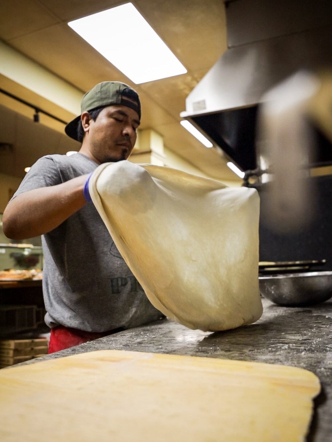 Where it all begins. 🍕
That stretch, that shape… this is where the crust gets its personality. #MrBrunos
#lyndhurstnj #pizza #njpizzaria #njeats