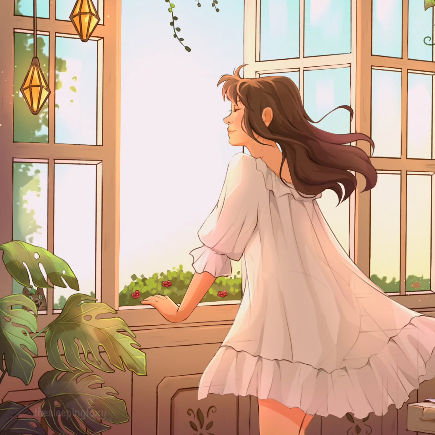 ✨Repost✨
To celebrate spring and longer days 🥰
One of my favourite piece from a few years back.
Also one of my first attempts to make 🌶️more detailed backgrounds 🌸
Still in love with this one and it's cosy vibes.
#digitalart #illustration #artwork #springvibes #witchyart