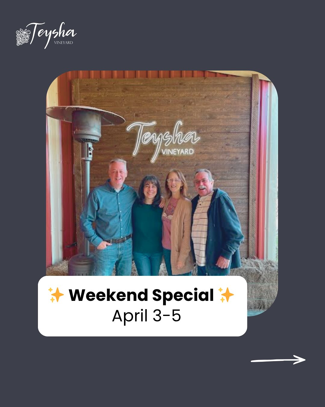 Join us this weekend, we’d love to see you 🥂🐰 Bonus: Live music on Saturday 4-7pm 🎶