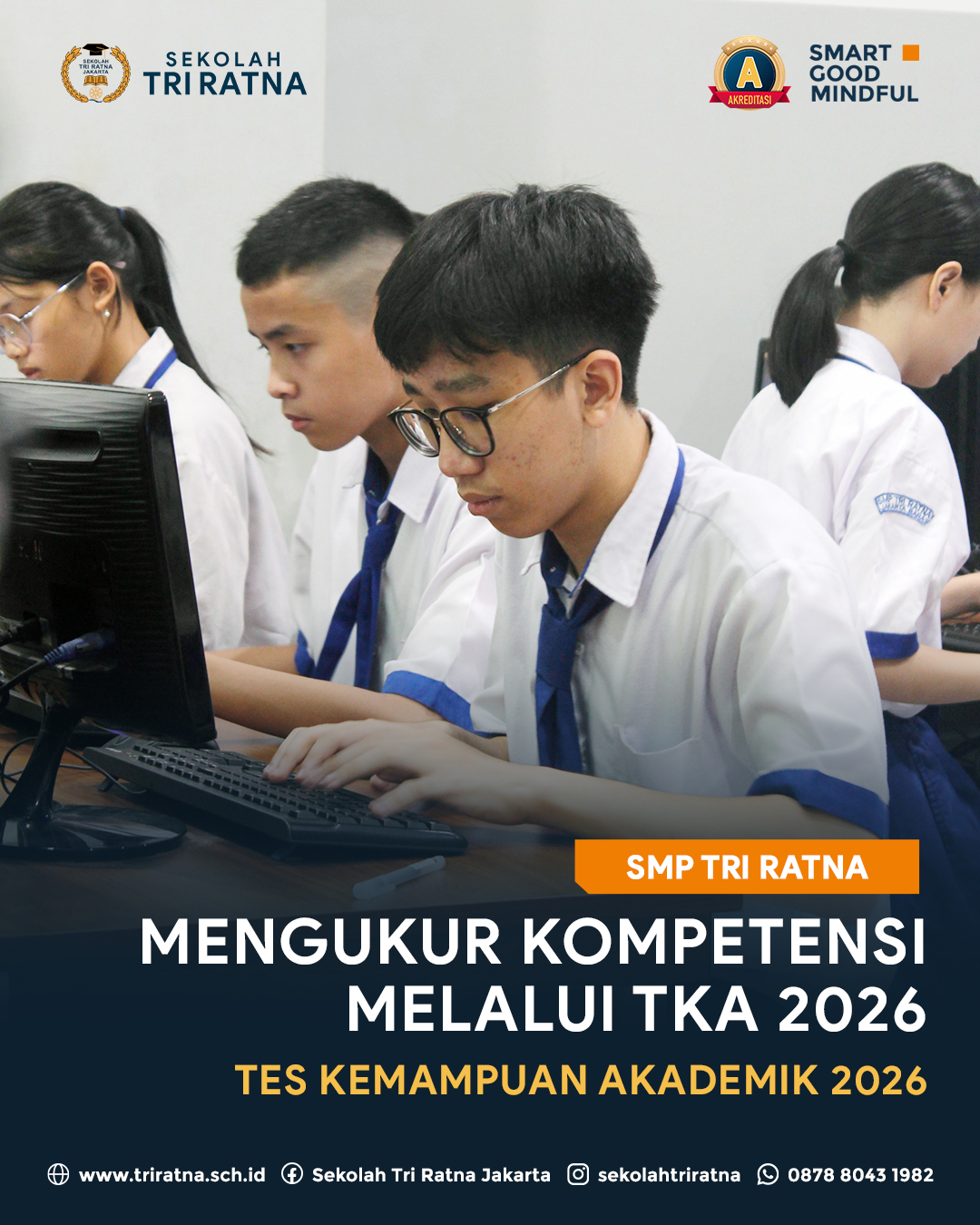 Ujian TKA kelas 9 menjadi momen pembuktian kompetensi siswa.
Di balik setiap soal, ada proses panjang: belajar, berlatih, dan terus mencoba.
Di SMP Tri Ratna @smp.triratna, kami tidak hanya mempersiapkan siswa untuk unggul di akademik, kami juga membentuk mental percaya diri, tangguh, dan siap menghadapi masa depan.
Hari ini mereka mengerjakan soal,
besok mereka siap menaklukkan dunia. 🌍✨
📌 Bersama kami, pendidikan bukan hanya tentang nilai, tapi tentang membangun karakter dan masa depan.
Bergabunglah bersama Sekolah Tri Ratna!
🔗 psb.triratnaschool.sch.id
☎️ +62 878-8043-1982
SMART • GOOD • MINDFUL
#sekolahjakarta #sekolahbuddhajakarta #sekolahtriratna #mindfulschool #UjianTKA