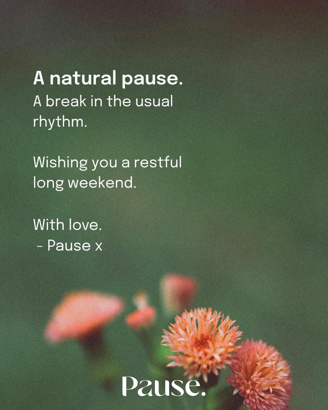 Every now and then, the calendar gives us a natural pause. A few extra days, a slightly slower pace and a break in the usual rhythm.
Instead of filling it, try leaving a little space.
Stretch the morning, leave something undone and don't rush what doesn’t need rushing.
Hope you're enjoying a restful long weekend. ✨
#pausecollective #easter #mindfulmoments #recharge #longweekend